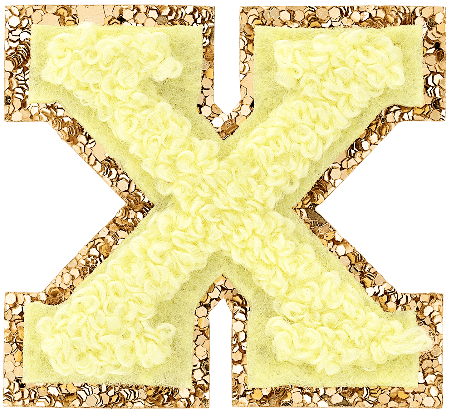 Banana Mini Glitter Varsity Letter Patch