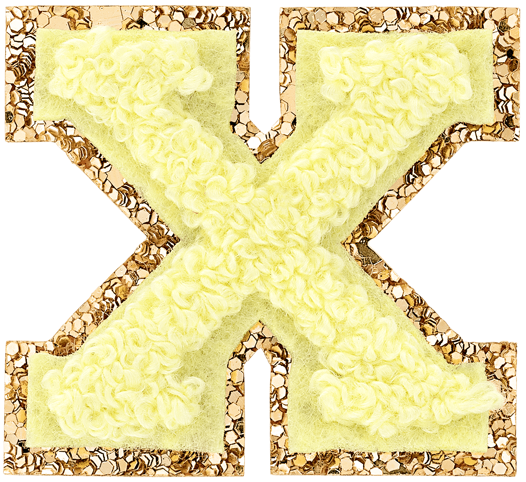 Banana Mini Glitter Varsity Letter Patch