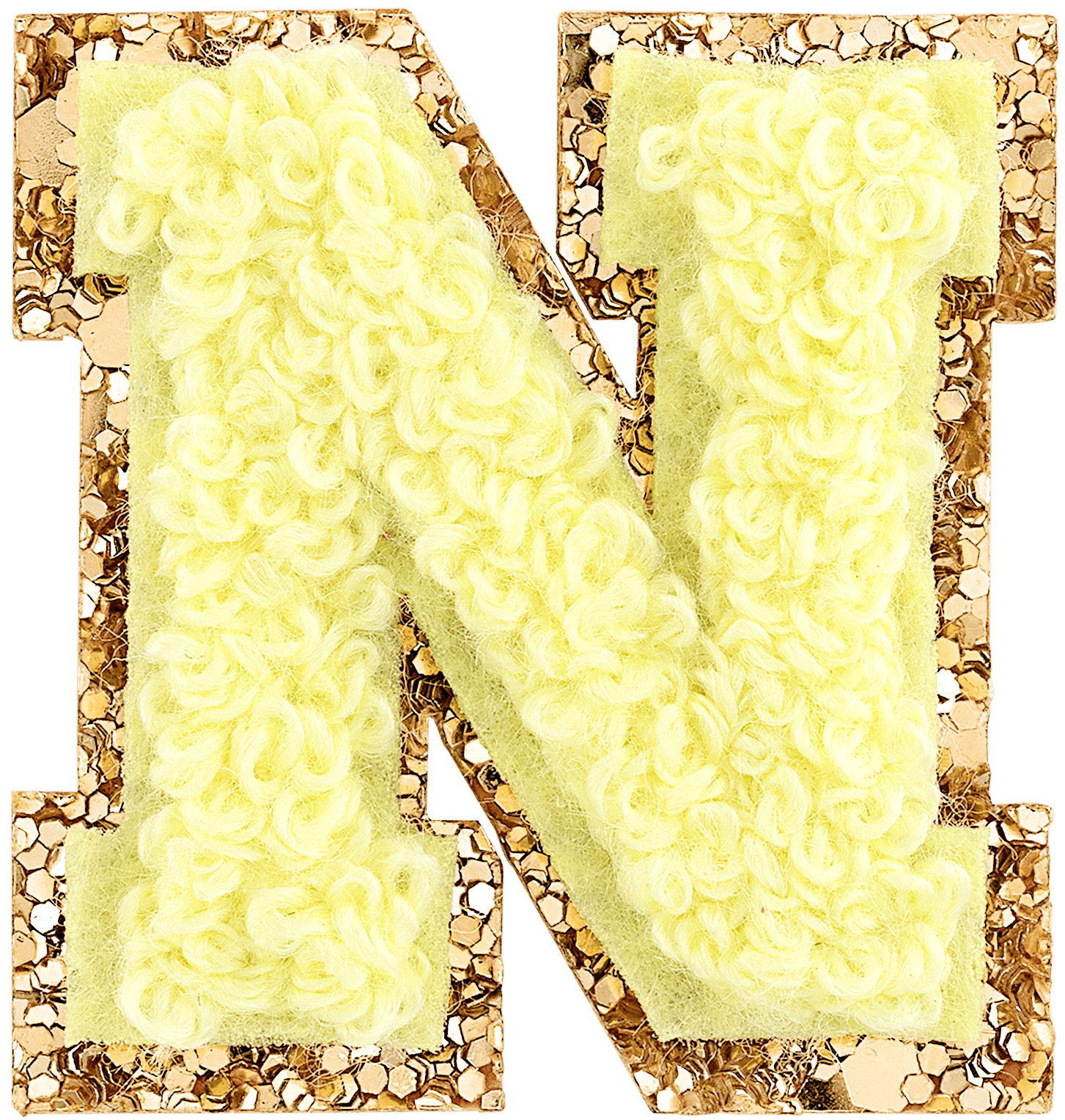 Banana Mini Glitter Varsity Letter Patch