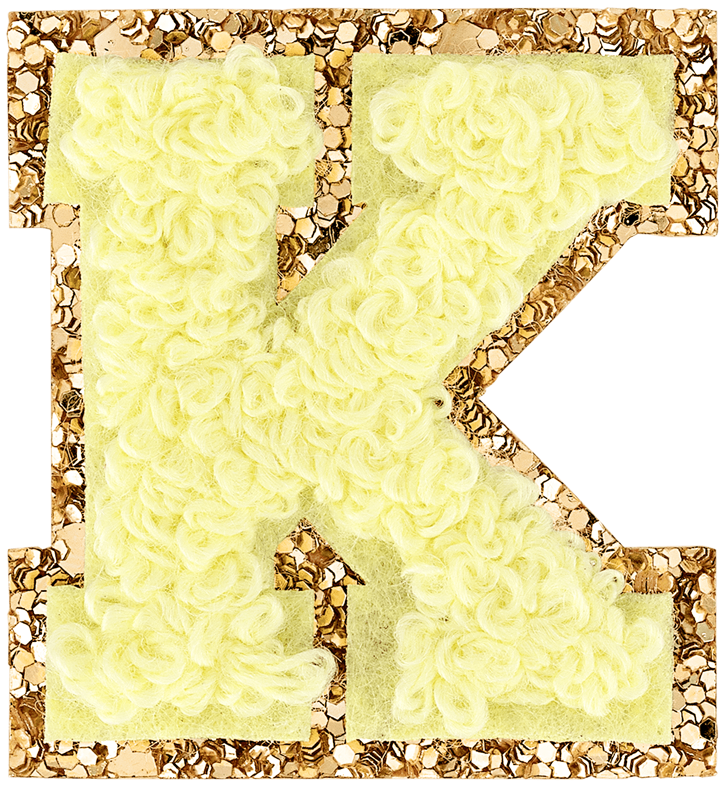 Banana Mini Glitter Varsity Letter Patch