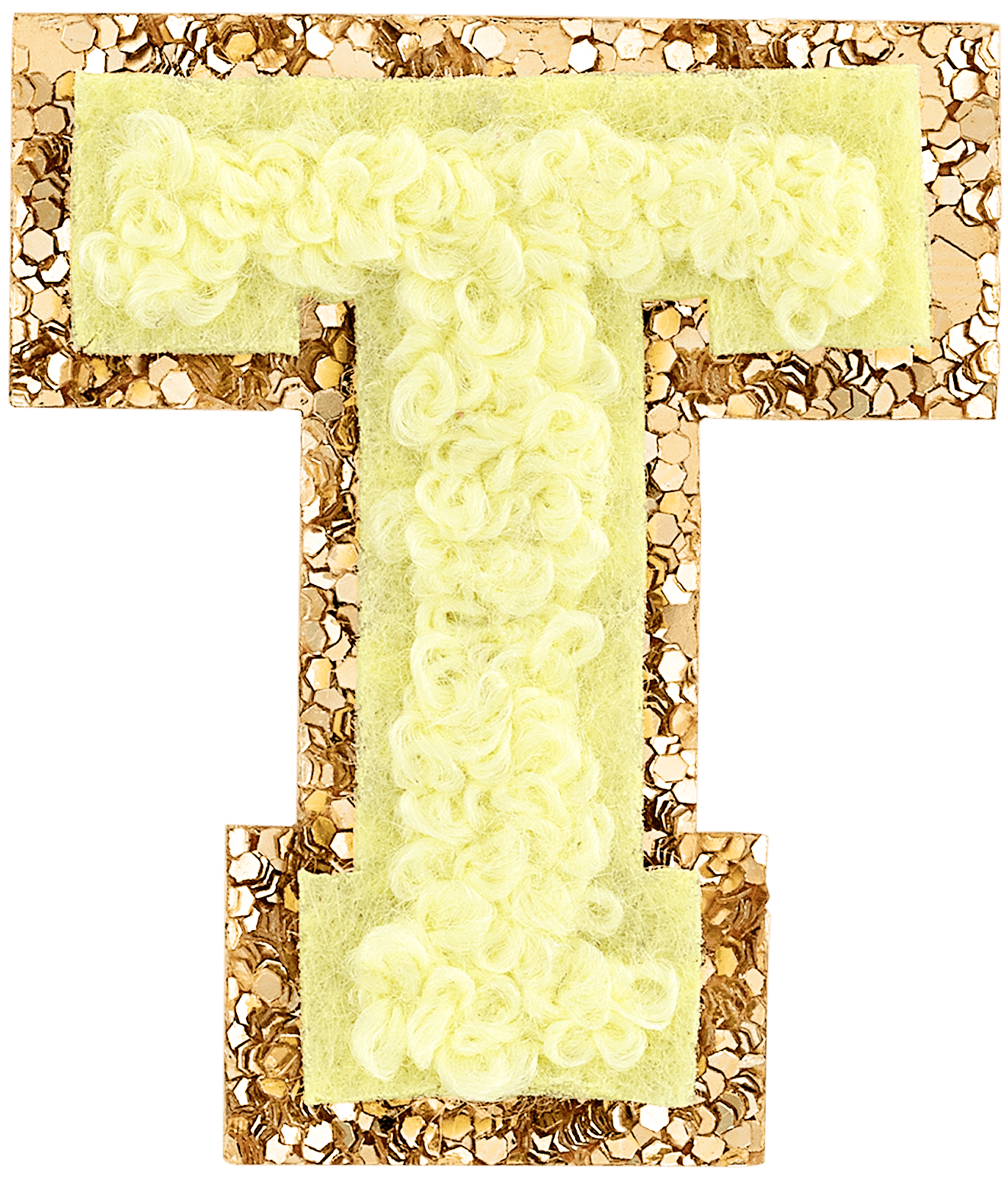 Banana Mini Glitter Varsity Letter Patch