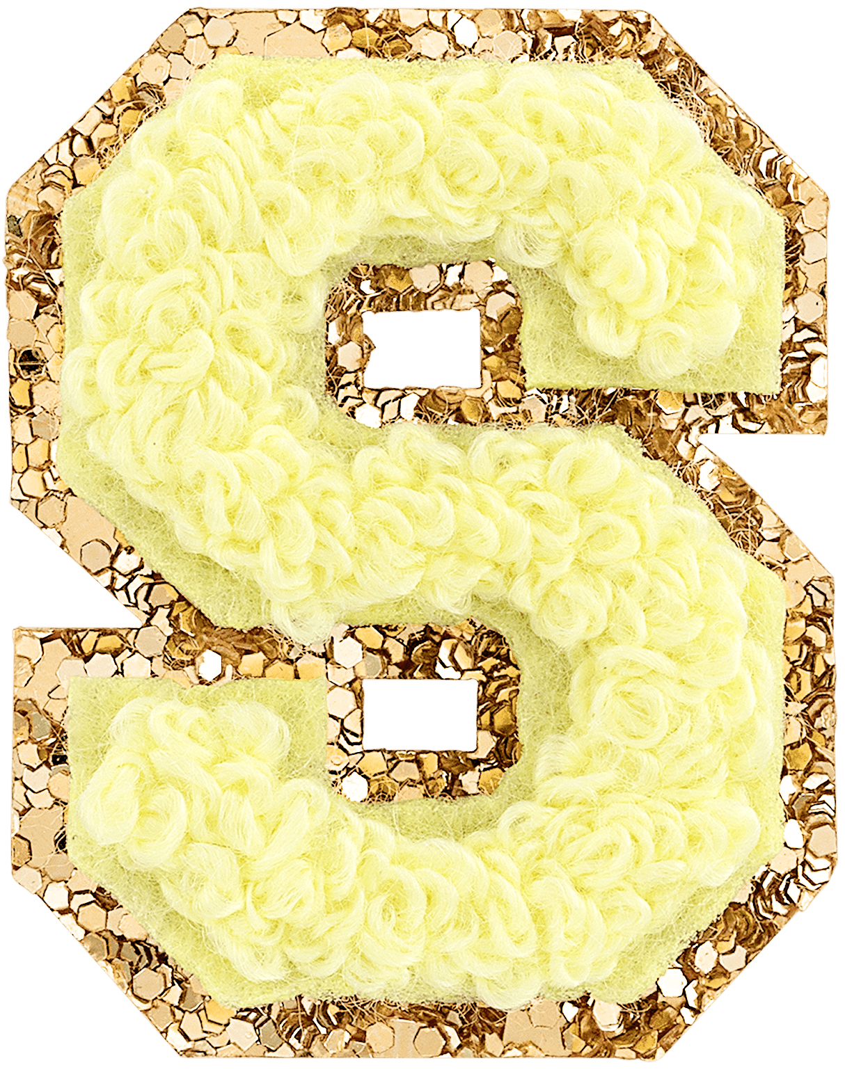 Banana Mini Glitter Varsity Letter Patch