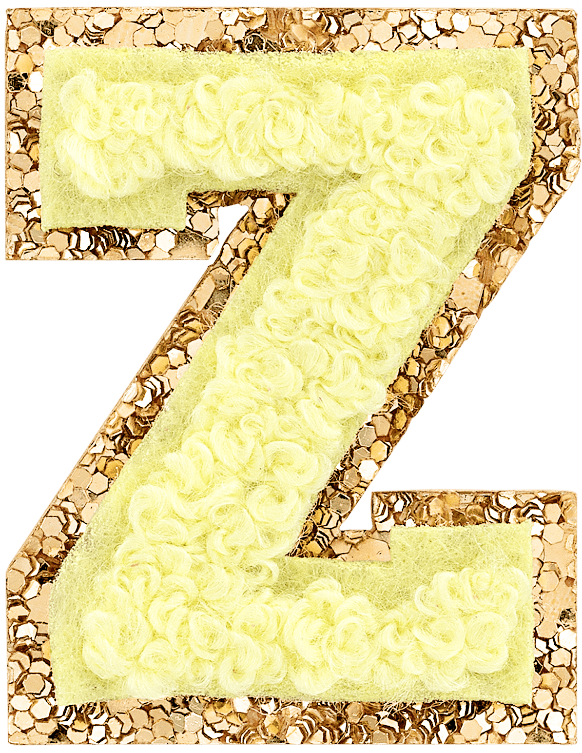 Banana Mini Glitter Varsity Letter Patch