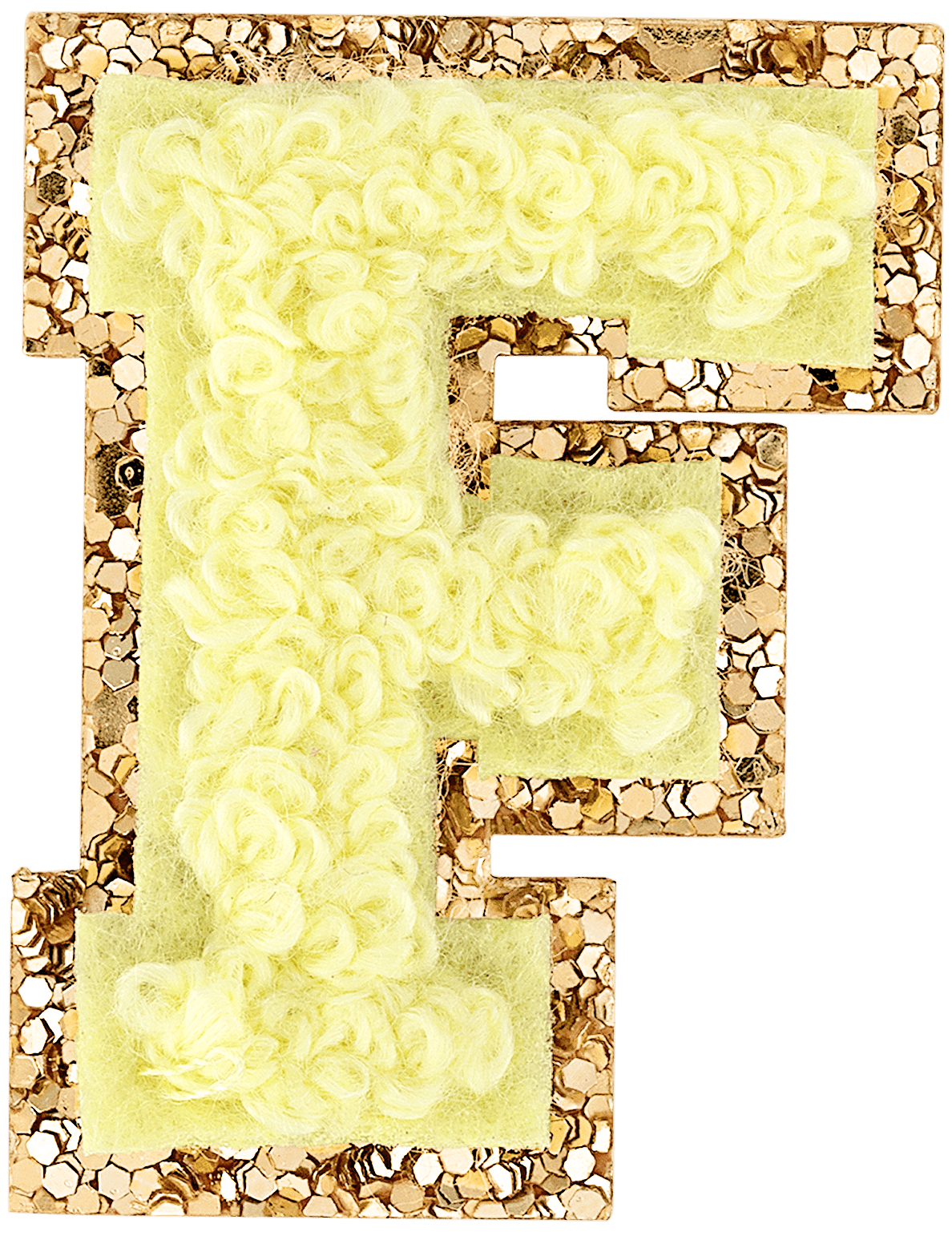 Banana Mini Glitter Varsity Letter Patch