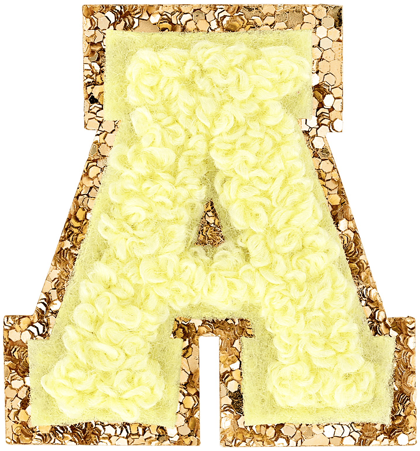 Banana Mini Glitter Varsity Letter Patch