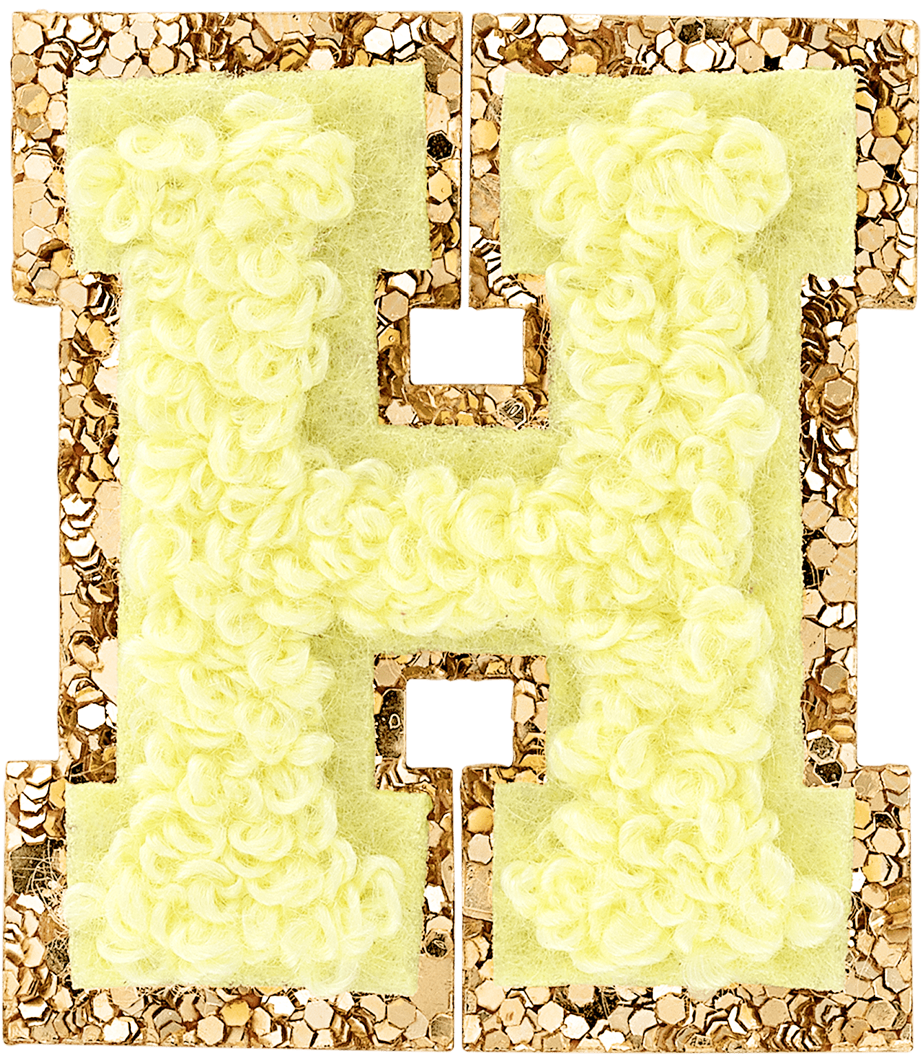 Banana Mini Glitter Varsity Letter Patch