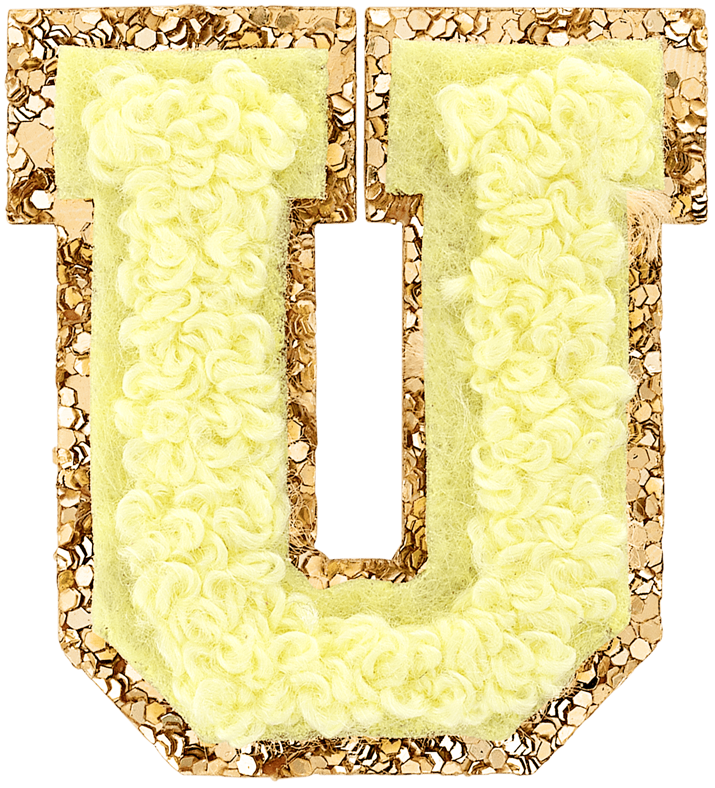 Banana Mini Glitter Varsity Letter Patch