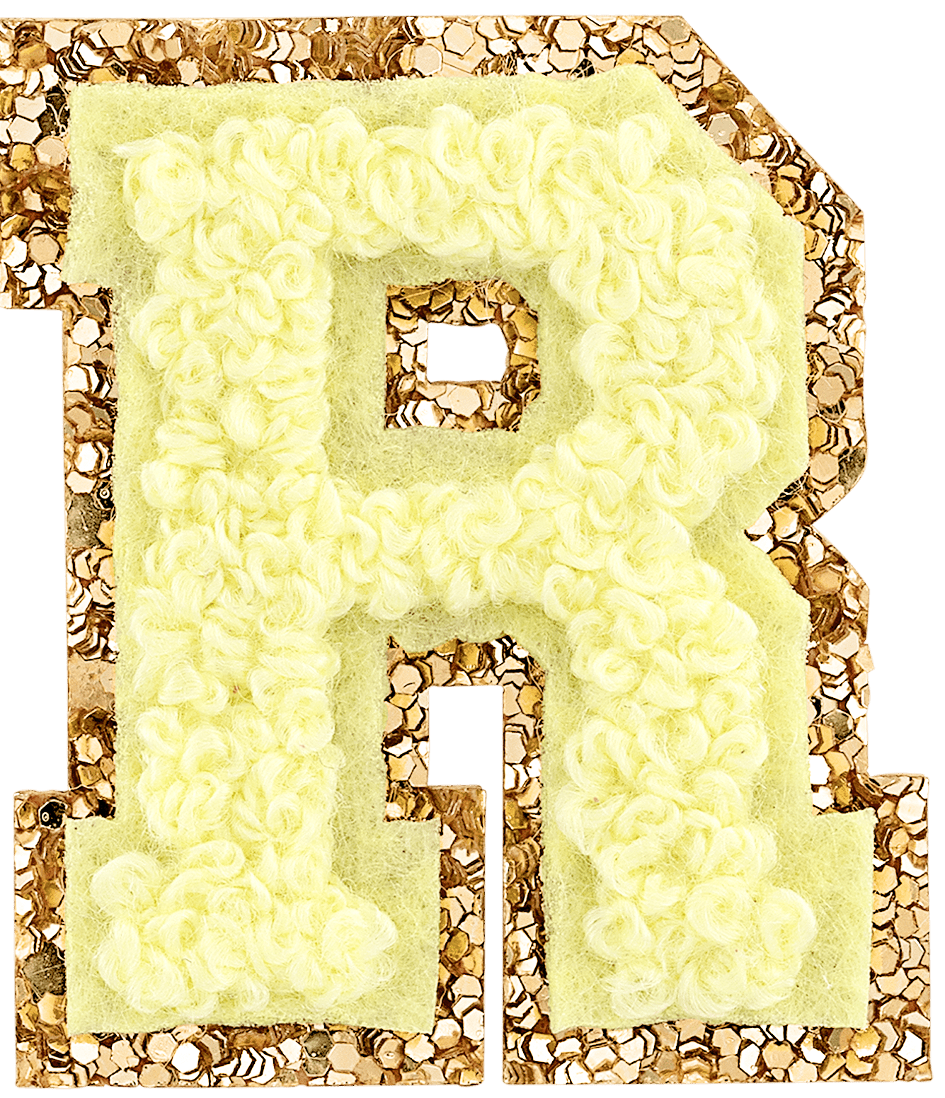 Banana Mini Glitter Varsity Letter Patch