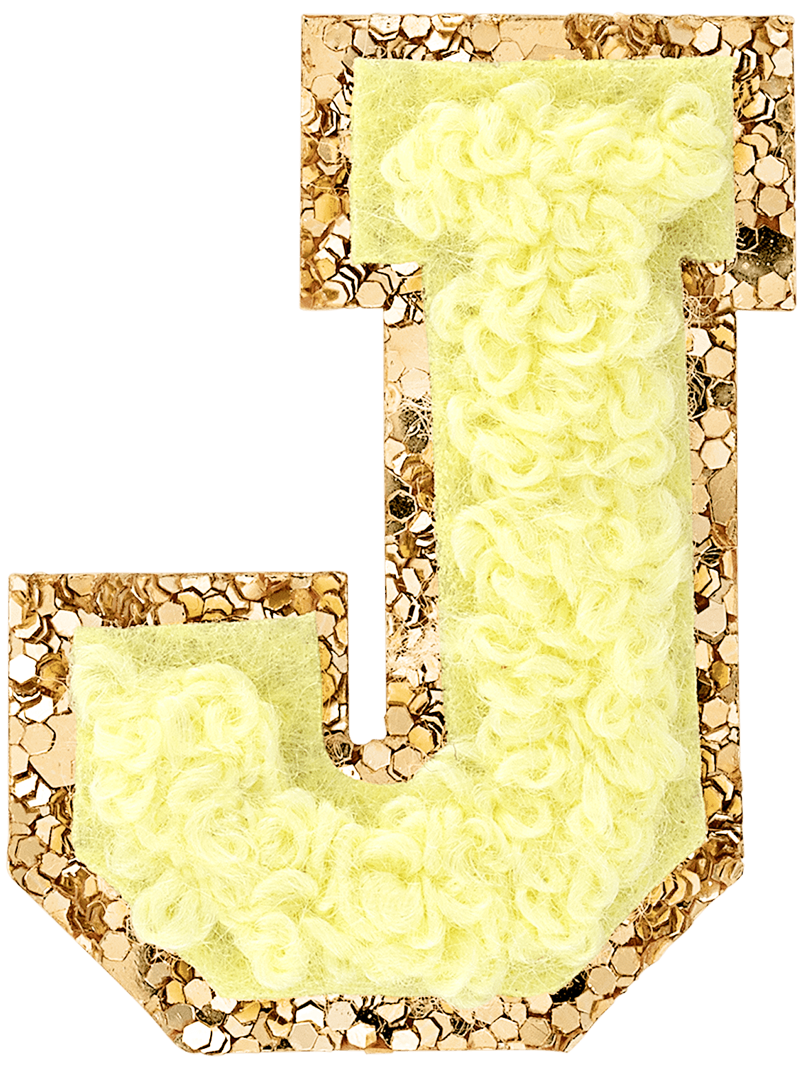 Banana Mini Glitter Varsity Letter Patch