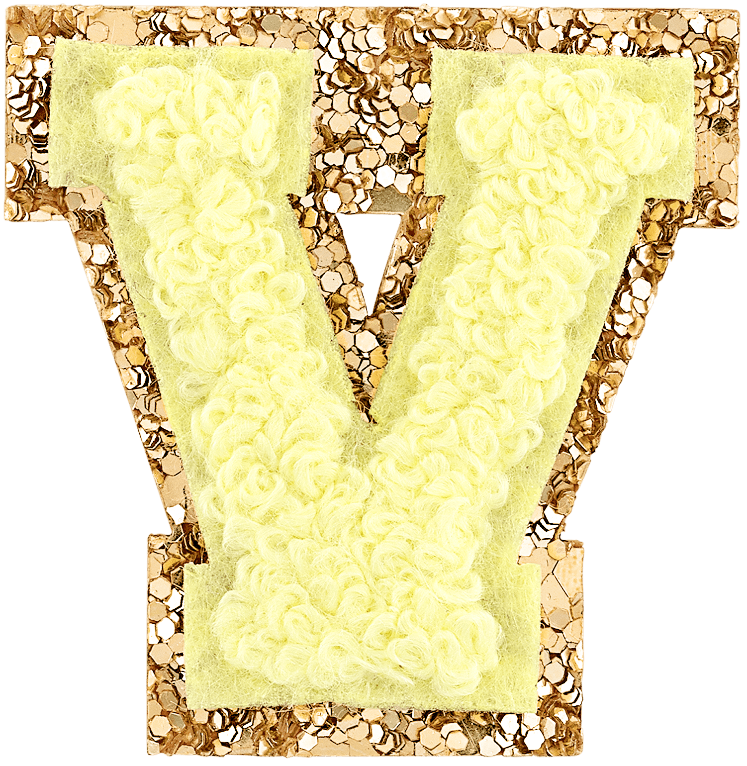 Banana Mini Glitter Varsity Letter Patch