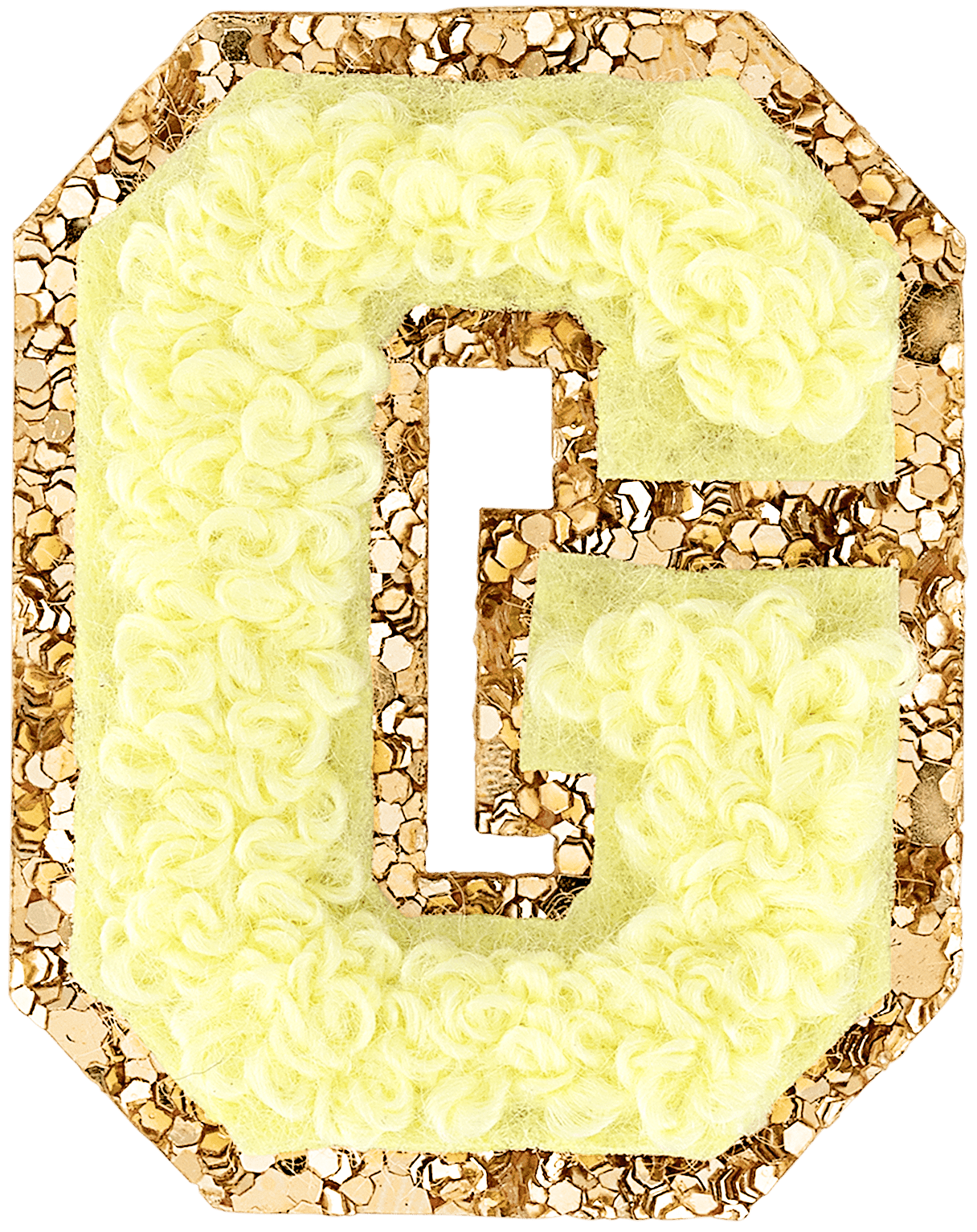 Banana Mini Glitter Varsity Letter Patch