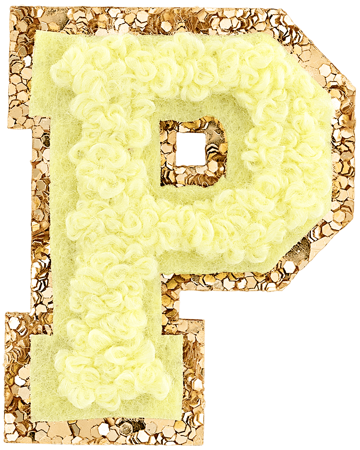 Banana Mini Glitter Varsity Letter Patch
