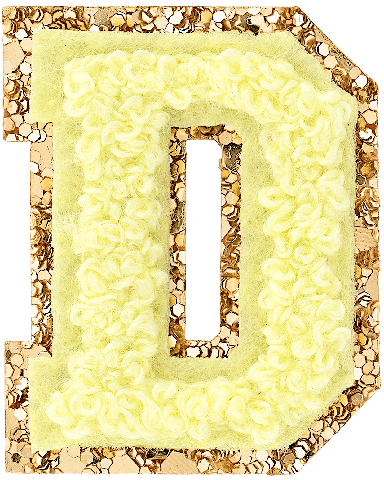 Banana Mini Glitter Varsity Letter Patch