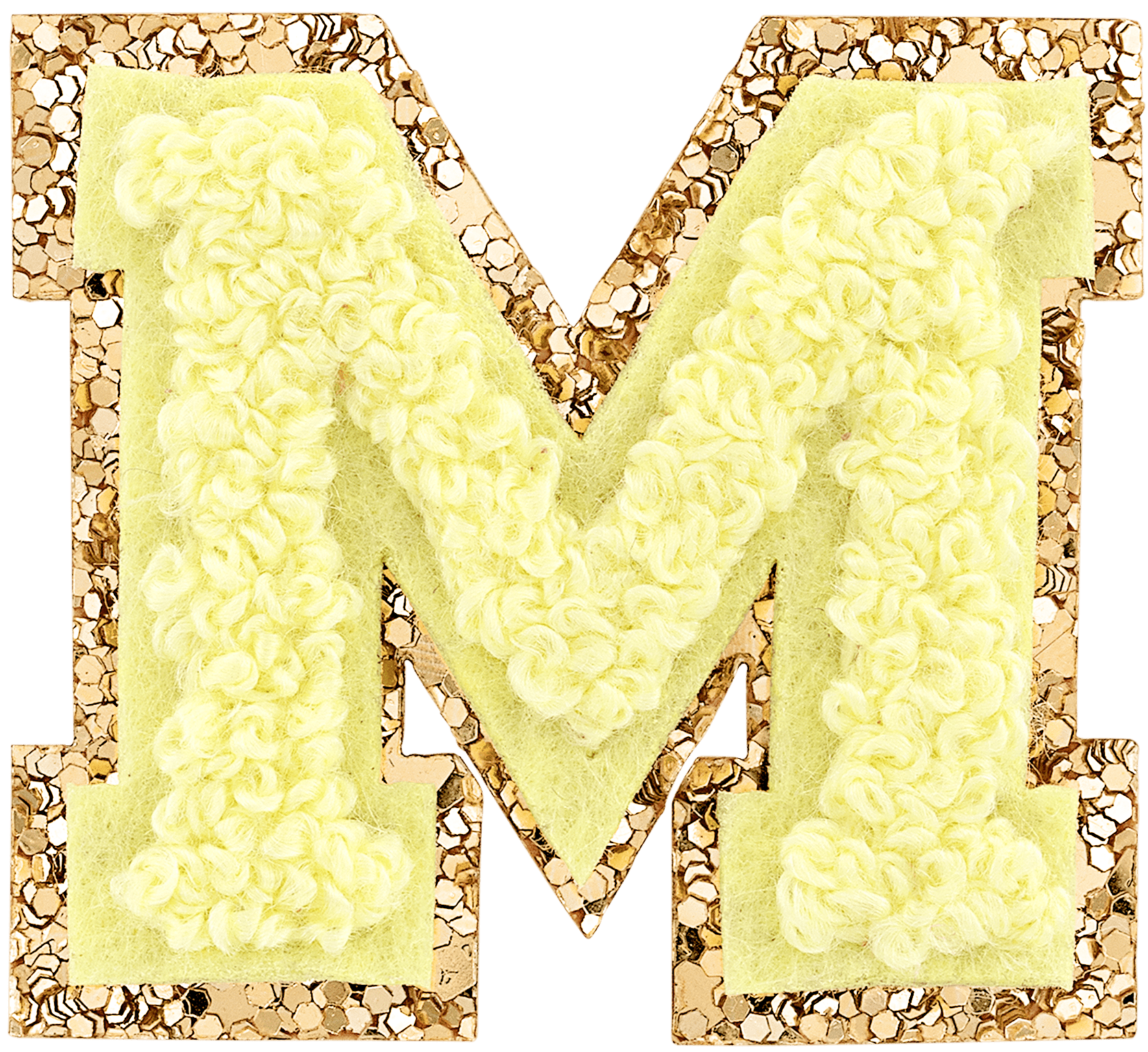 Banana Mini Glitter Varsity Letter Patch