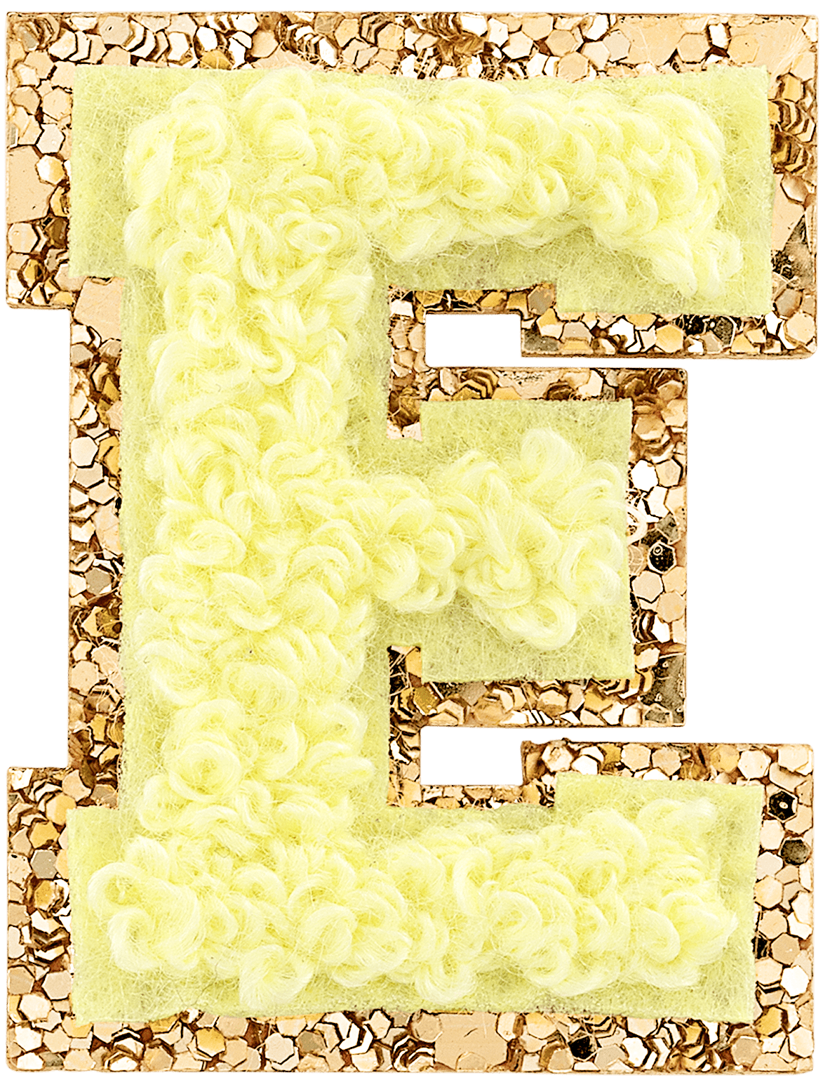 Banana Mini Glitter Varsity Letter Patch