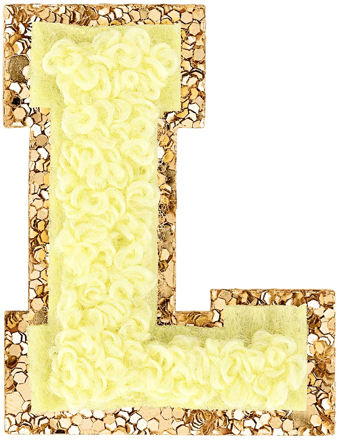 Banana Mini Glitter Varsity Letter Patch