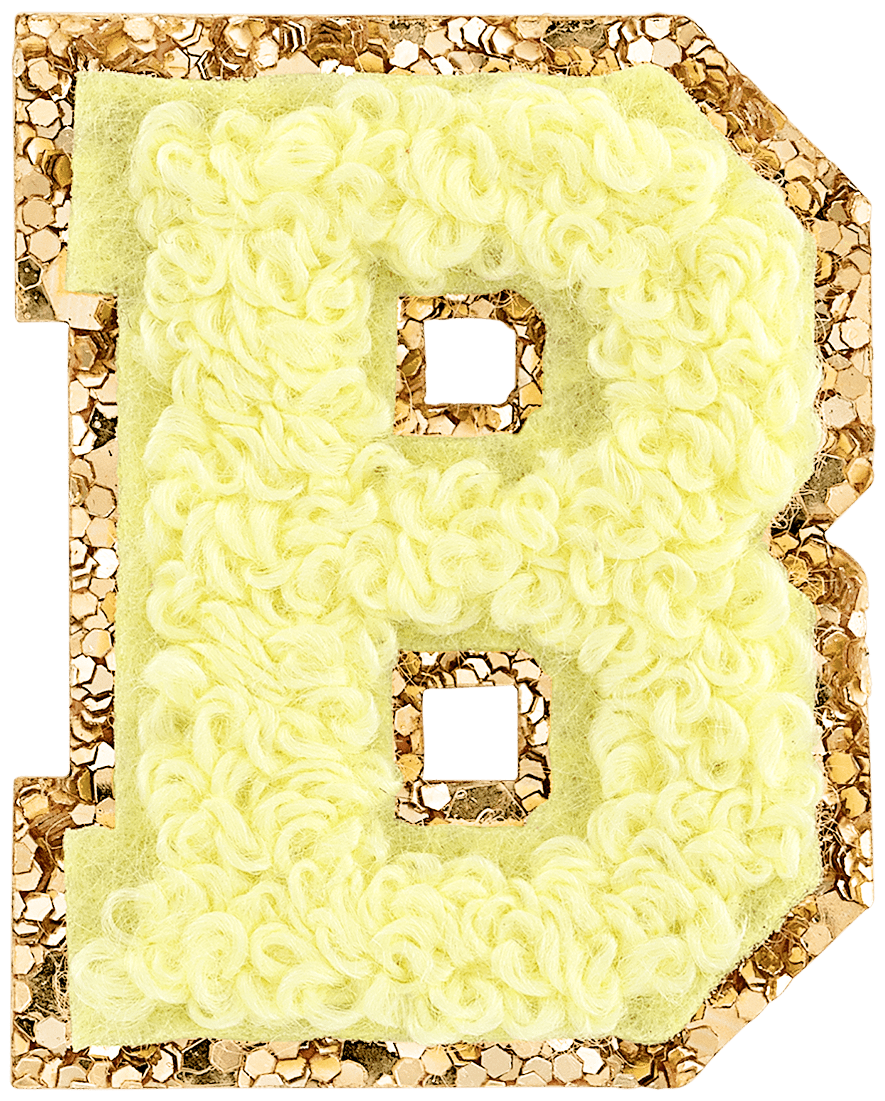 Banana Mini Glitter Varsity Letter Patch