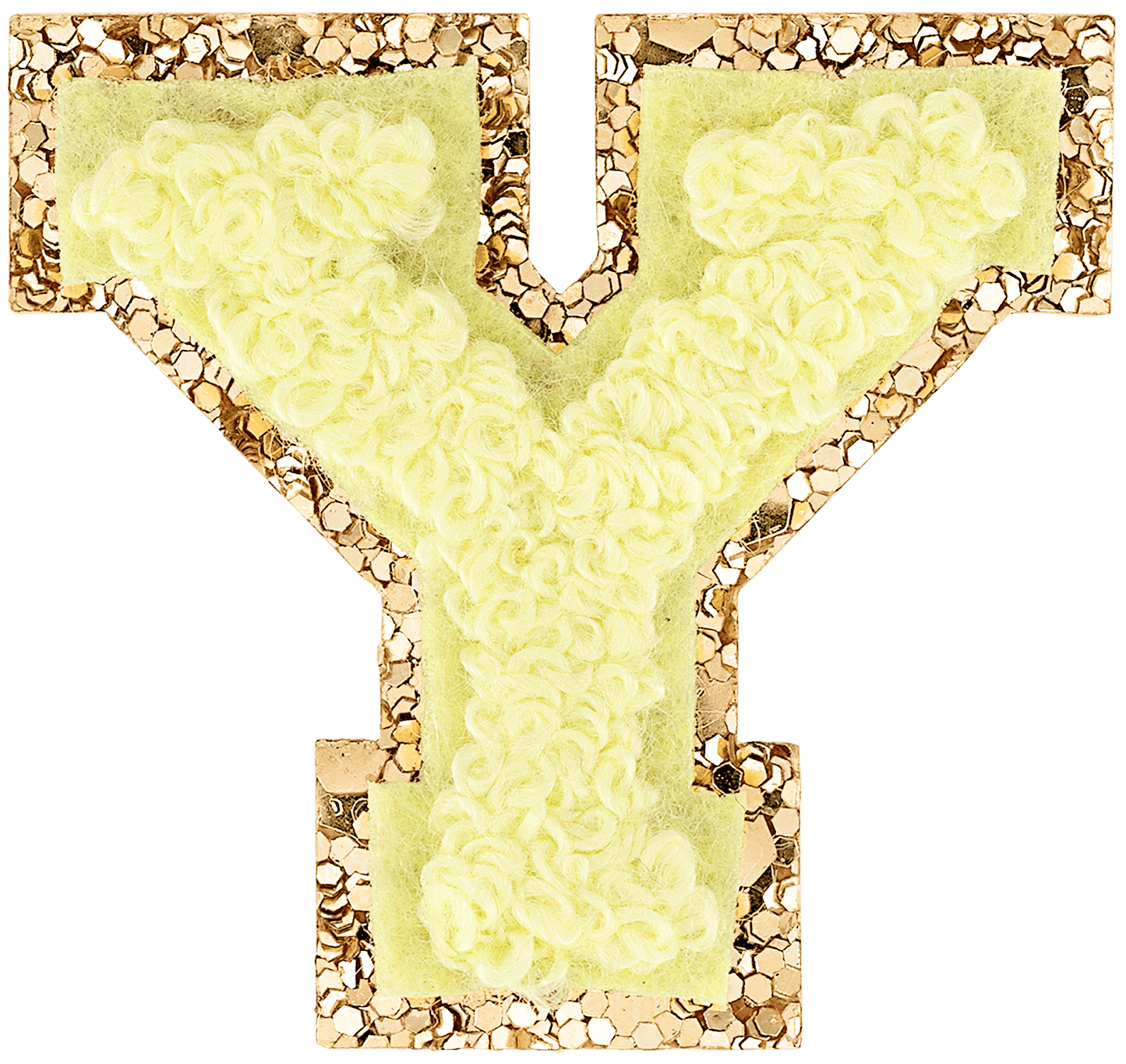 Banana Mini Glitter Varsity Letter Patch