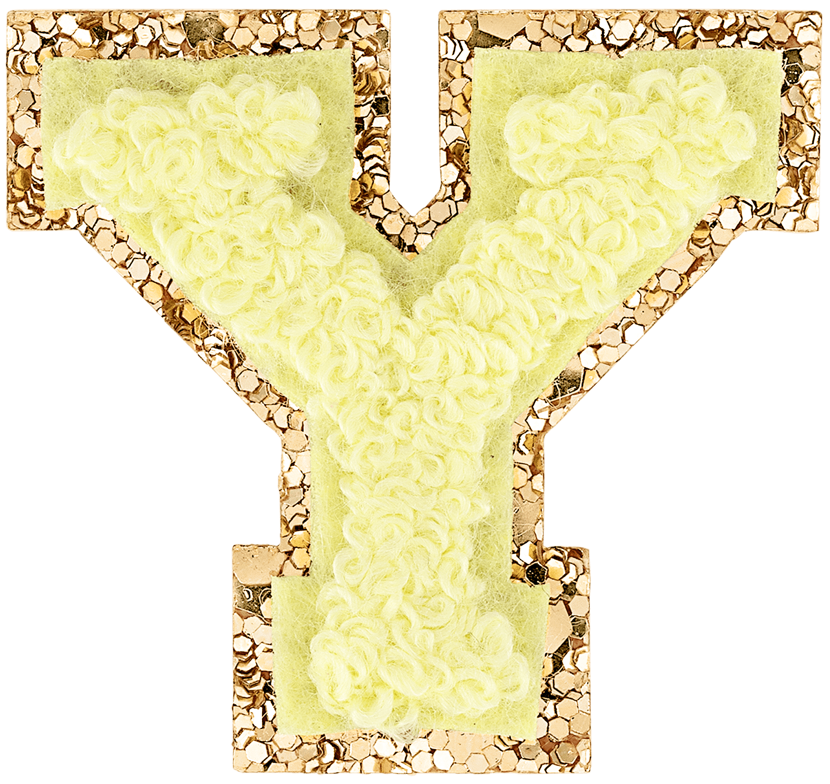 Banana Mini Glitter Varsity Letter Patch