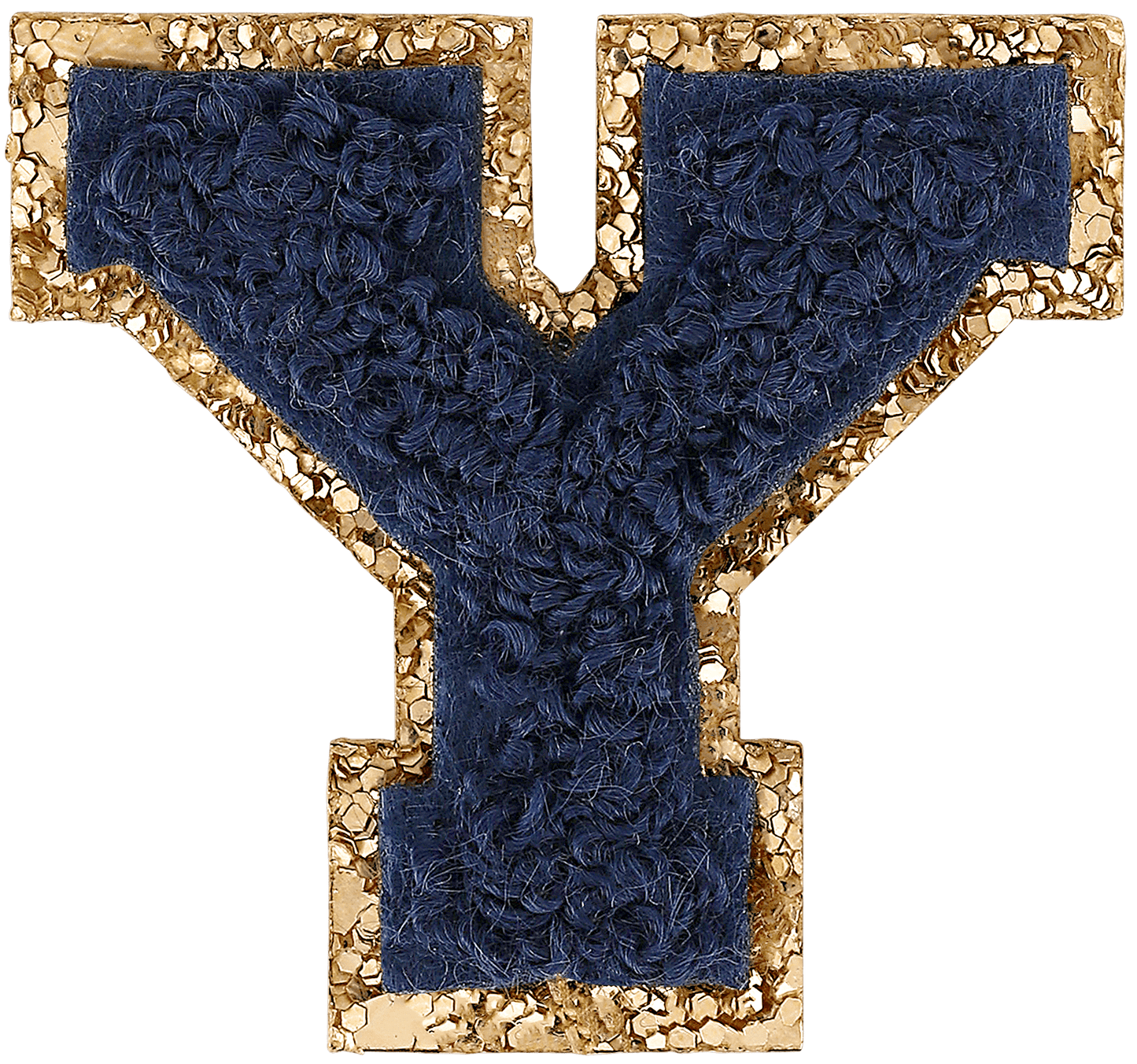 Sapphire Mini Glitter Varsity Letter Patch