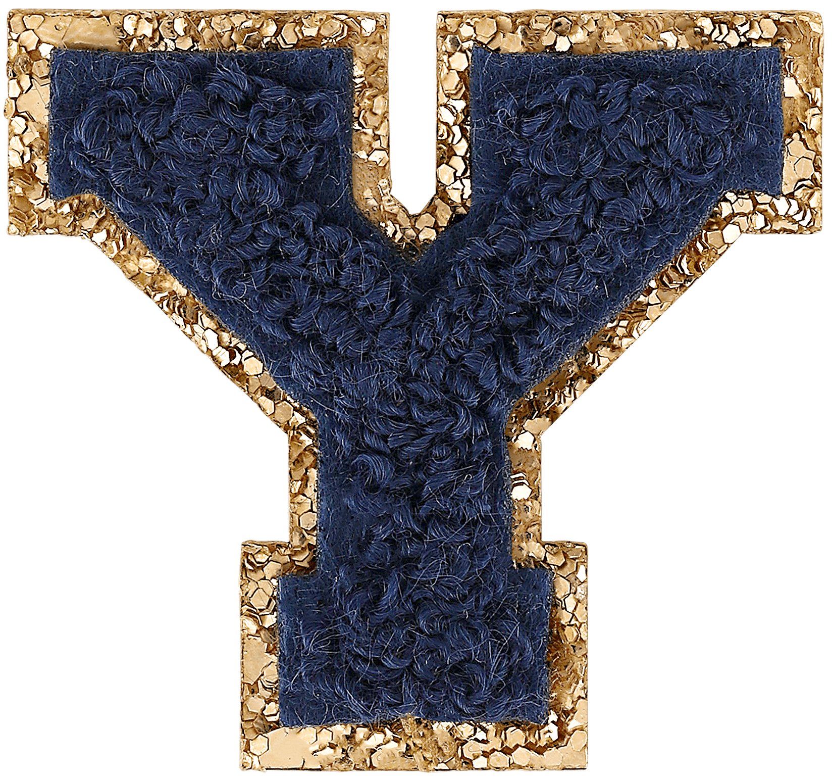 Sapphire Mini Glitter Varsity Letter Patch