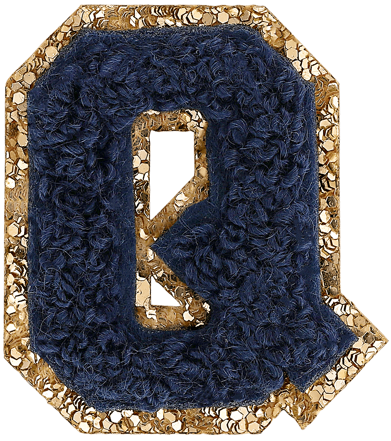 Sapphire Mini Glitter Varsity Letter Patch