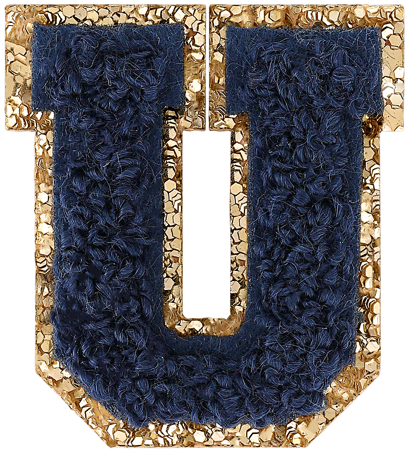 Sapphire Mini Glitter Varsity Letter Patch