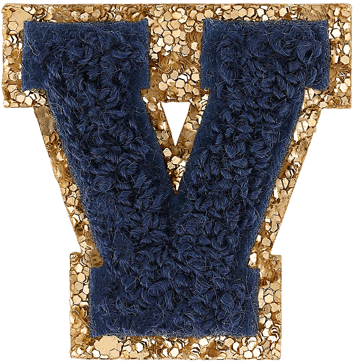 Sapphire Mini Glitter Varsity Letter Patch