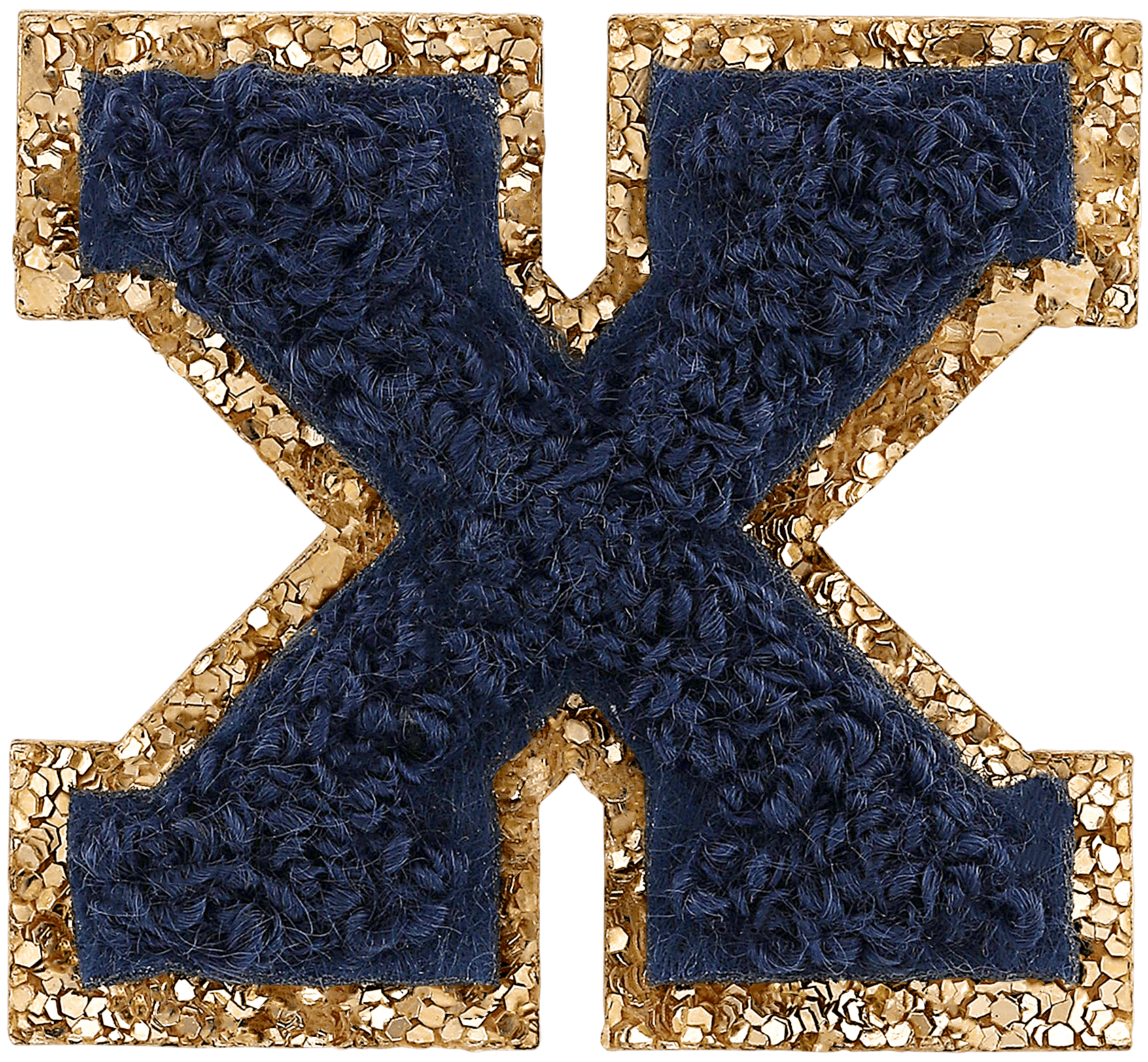 Sapphire Mini Glitter Varsity Letter Patch