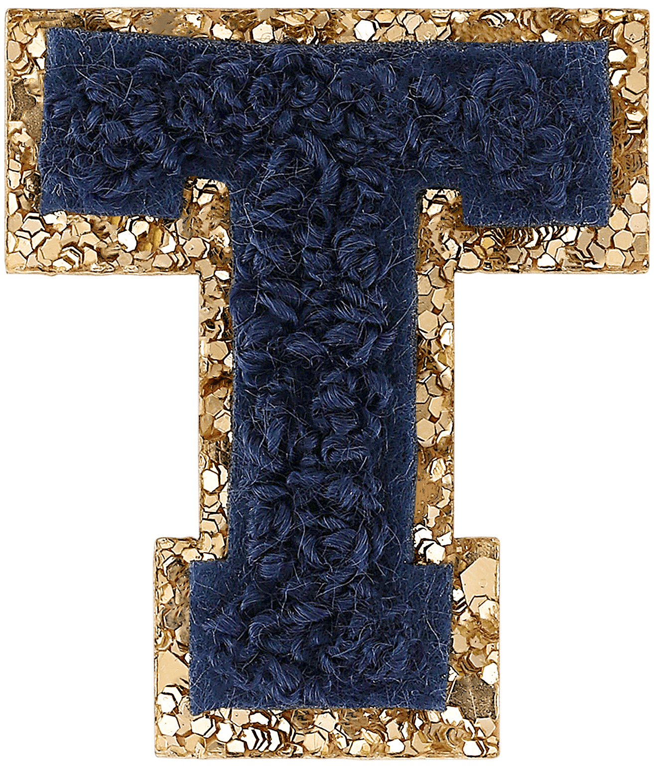 Sapphire Mini Glitter Varsity Letter Patch