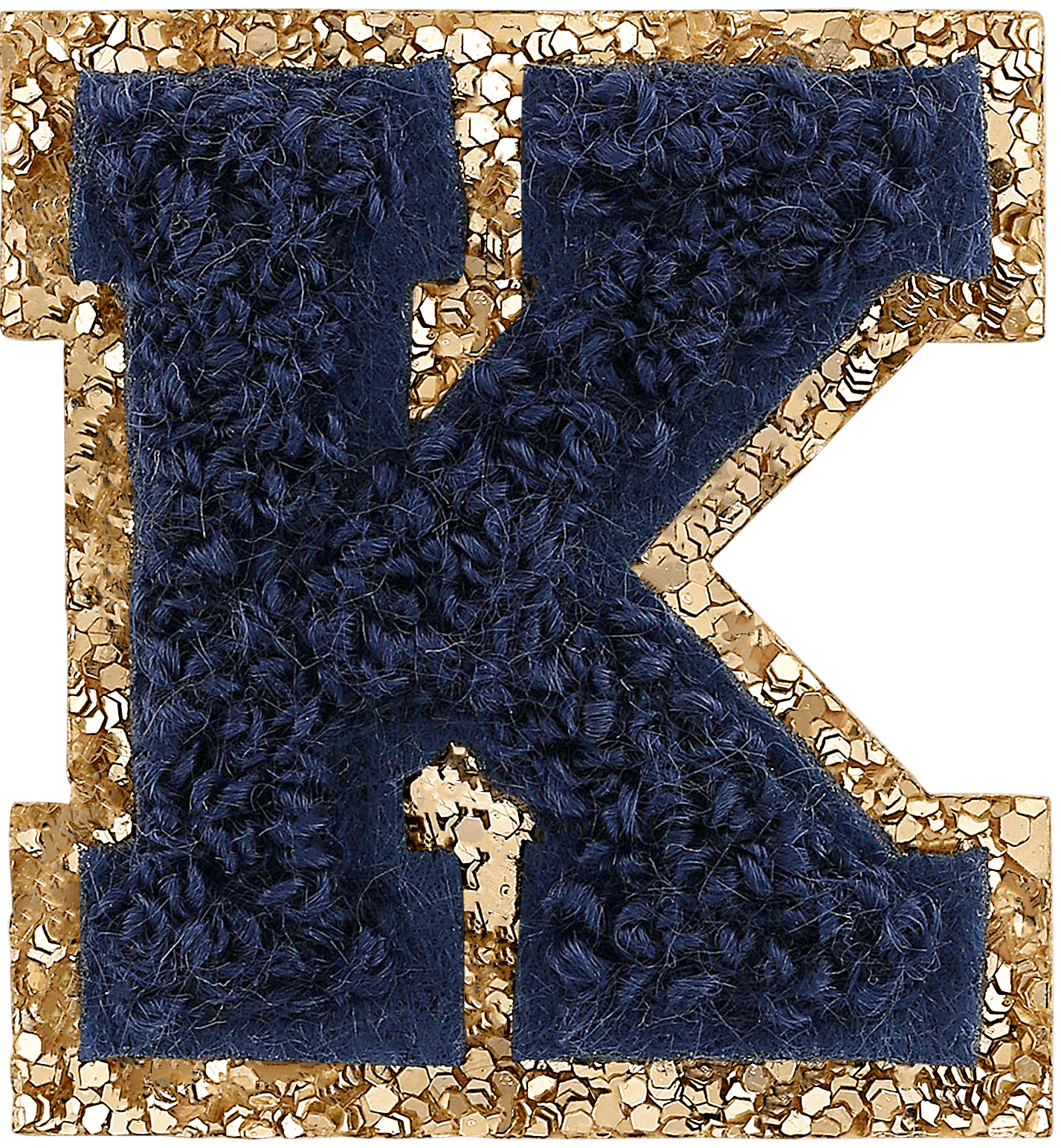 Sapphire Mini Glitter Varsity Letter Patch