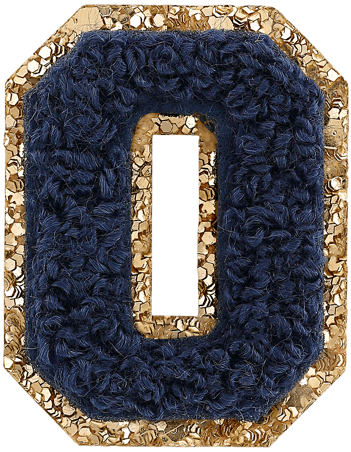 Sapphire Mini Glitter Varsity Letter Patch