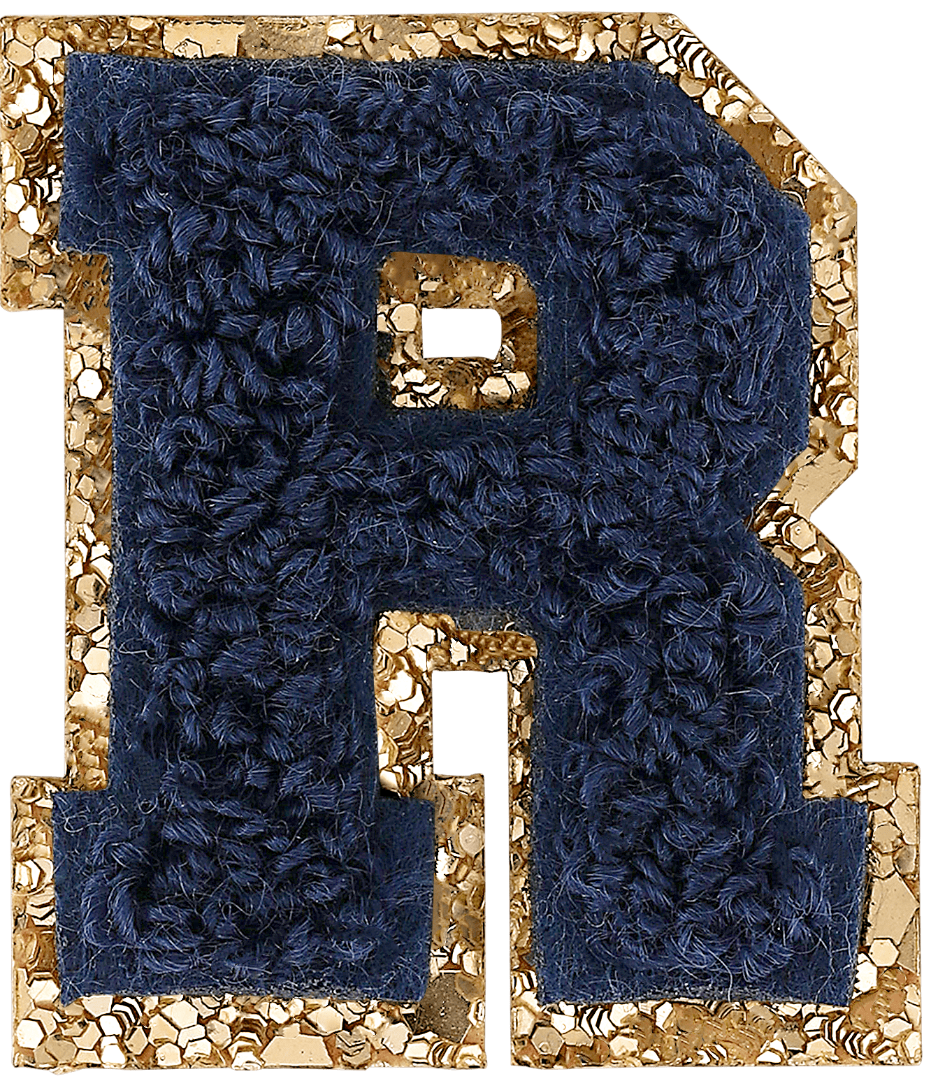 Sapphire Mini Glitter Varsity Letter Patch