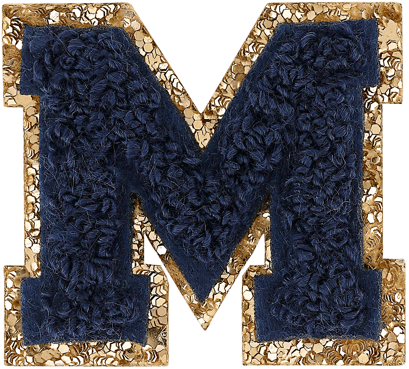Sapphire Mini Glitter Varsity Letter Patch
