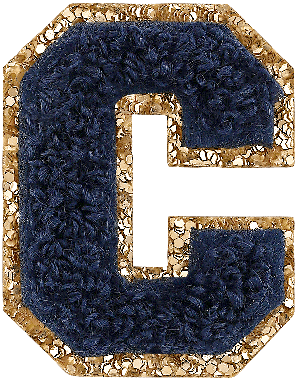 Sapphire Mini Glitter Varsity Letter Patch