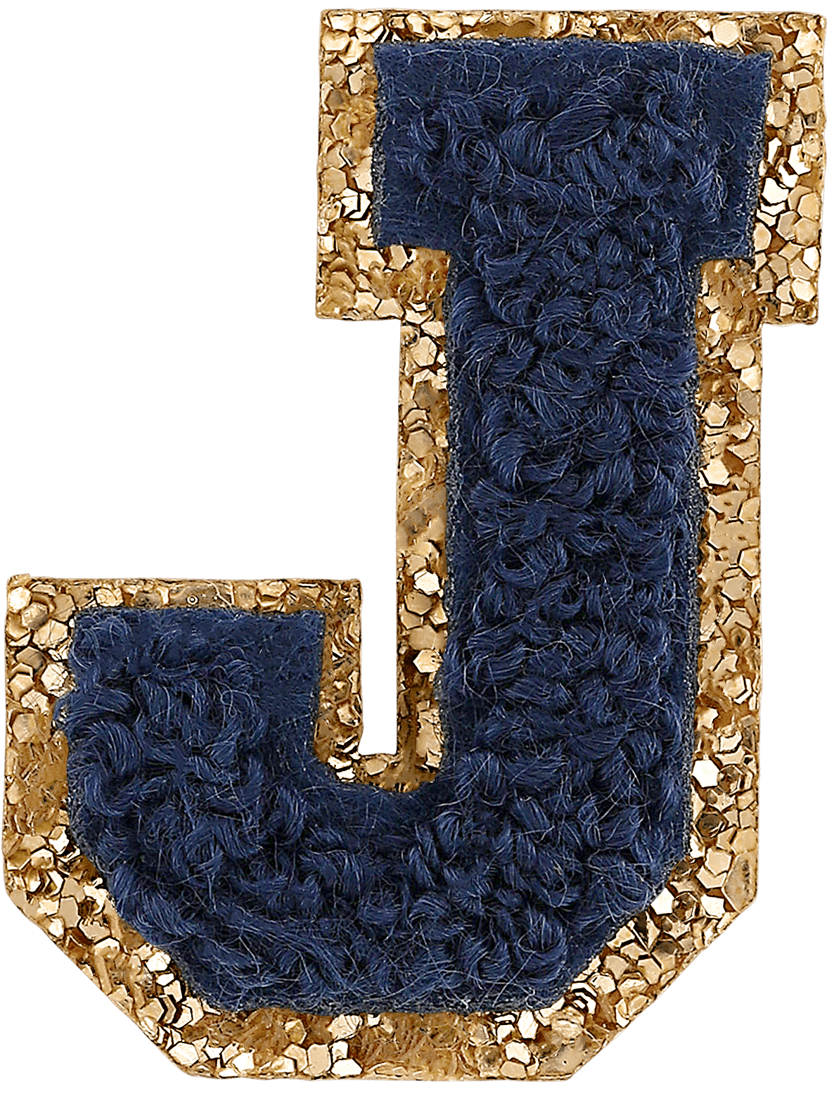 Sapphire Mini Glitter Varsity Letter Patch