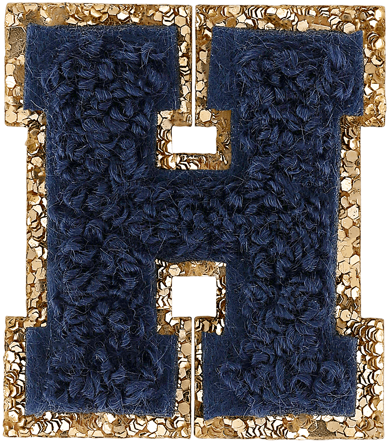 Sapphire Mini Glitter Varsity Letter Patch