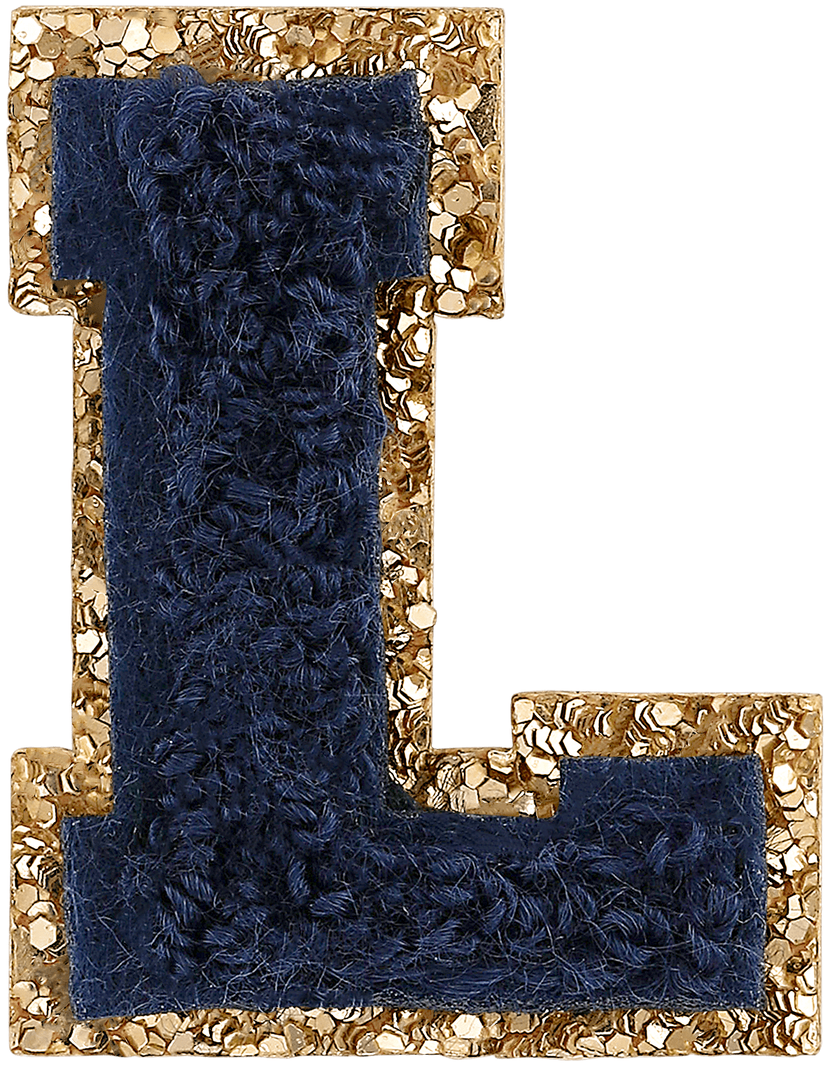 Sapphire Mini Glitter Varsity Letter Patch