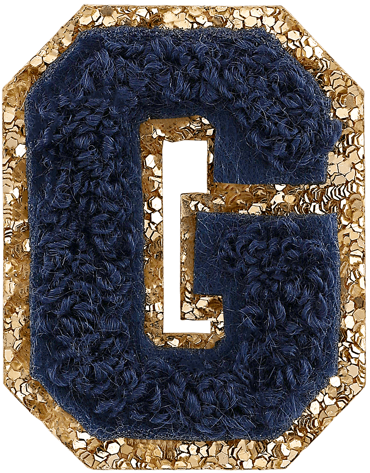 Sapphire Mini Glitter Varsity Letter Patch