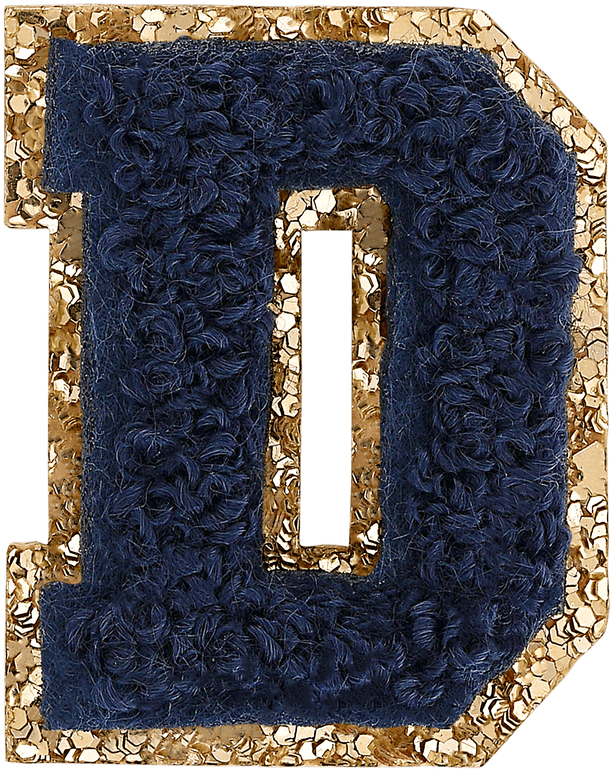 Sapphire Mini Glitter Varsity Letter Patch