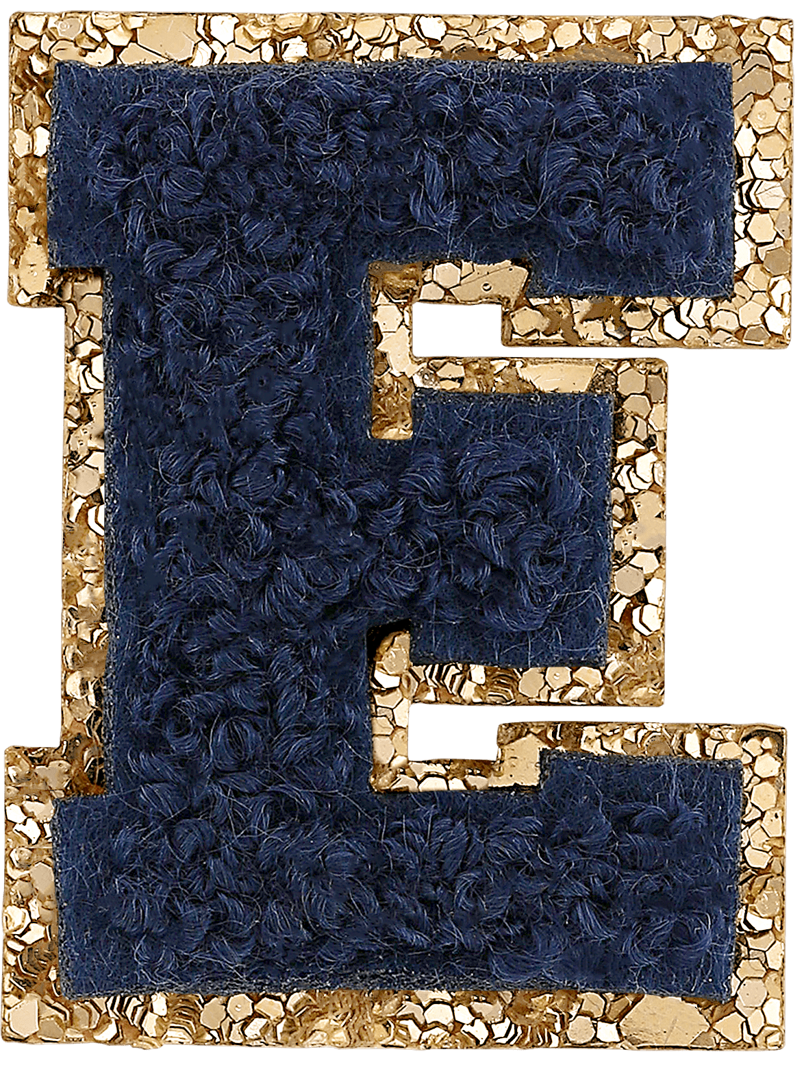 Sapphire Mini Glitter Varsity Letter Patch