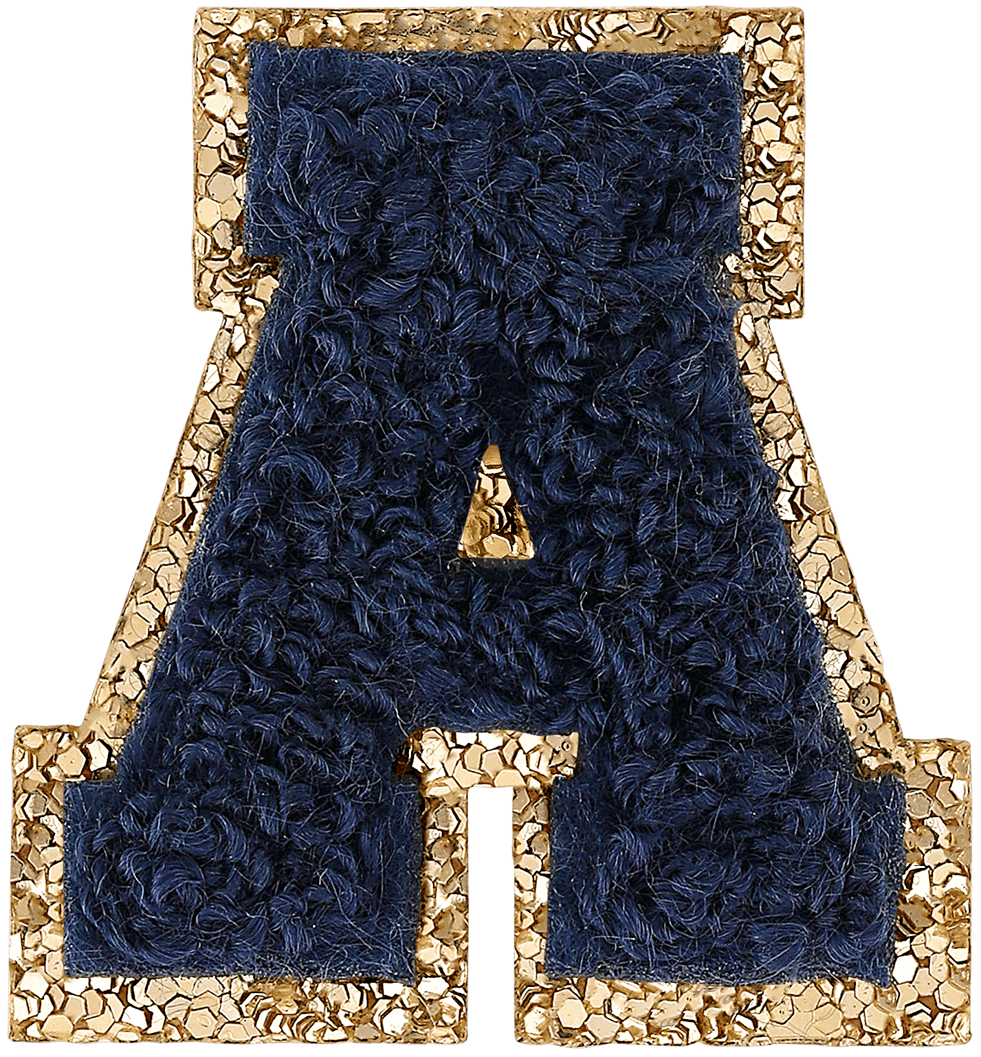 Sapphire Mini Glitter Varsity Letter Patch