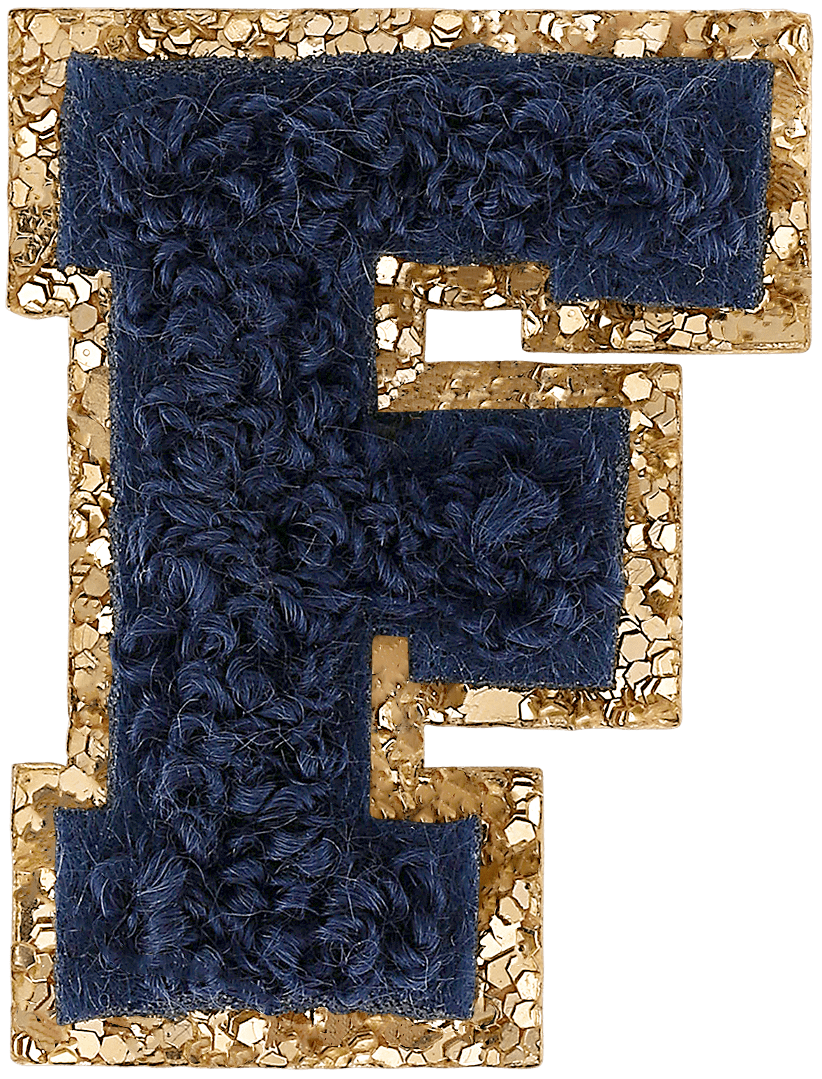 Sapphire Mini Glitter Varsity Letter Patch