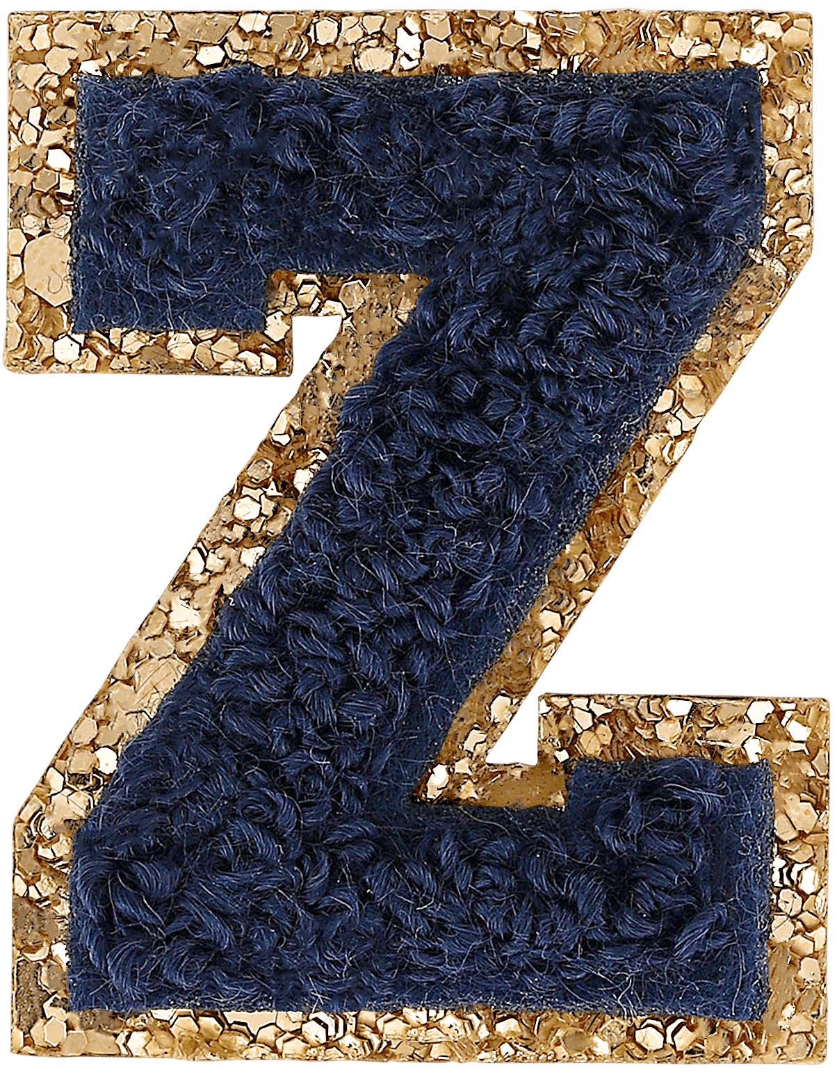 Sapphire Mini Glitter Varsity Letter Patch