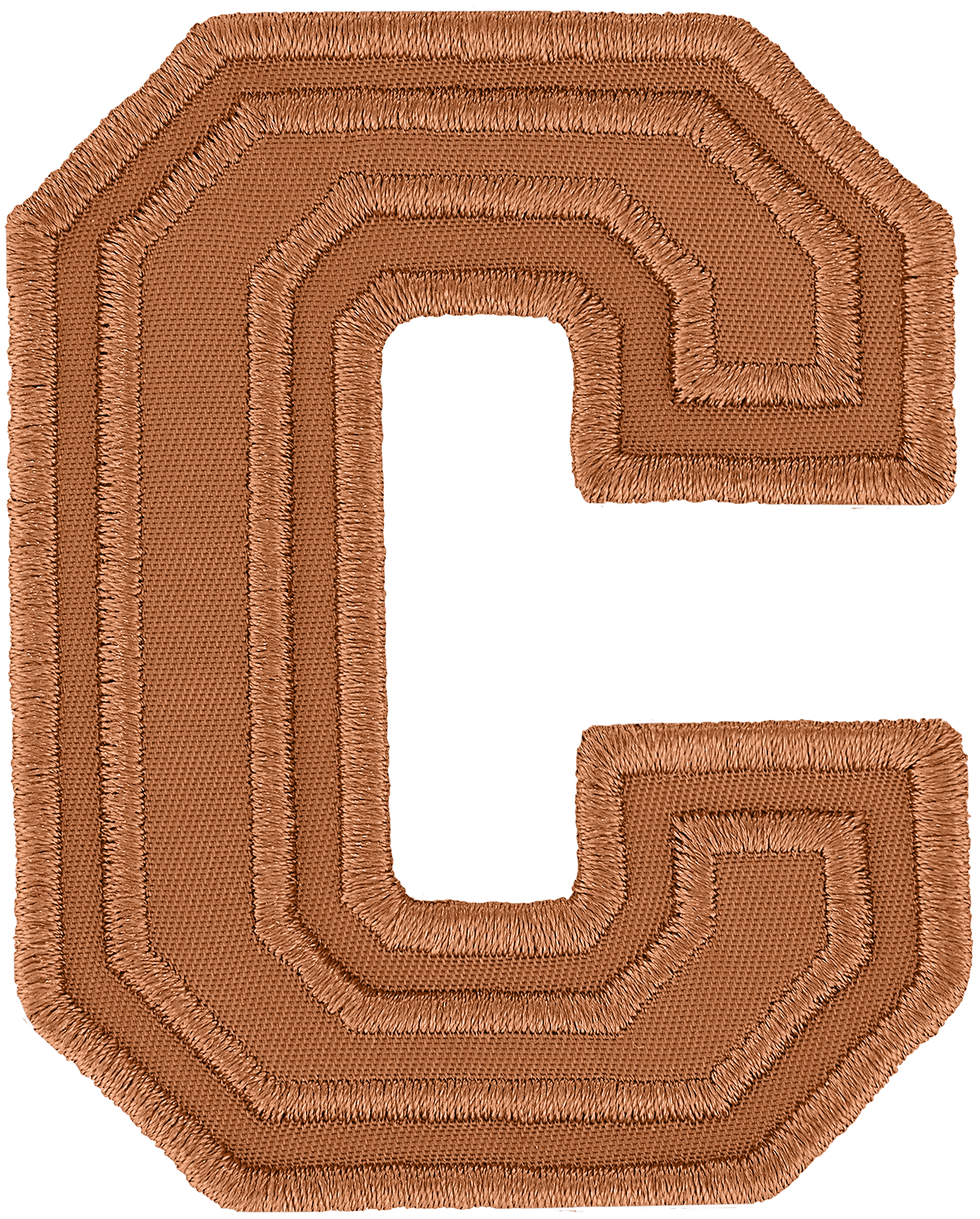 Camel Varsity Nylon Letter Patch