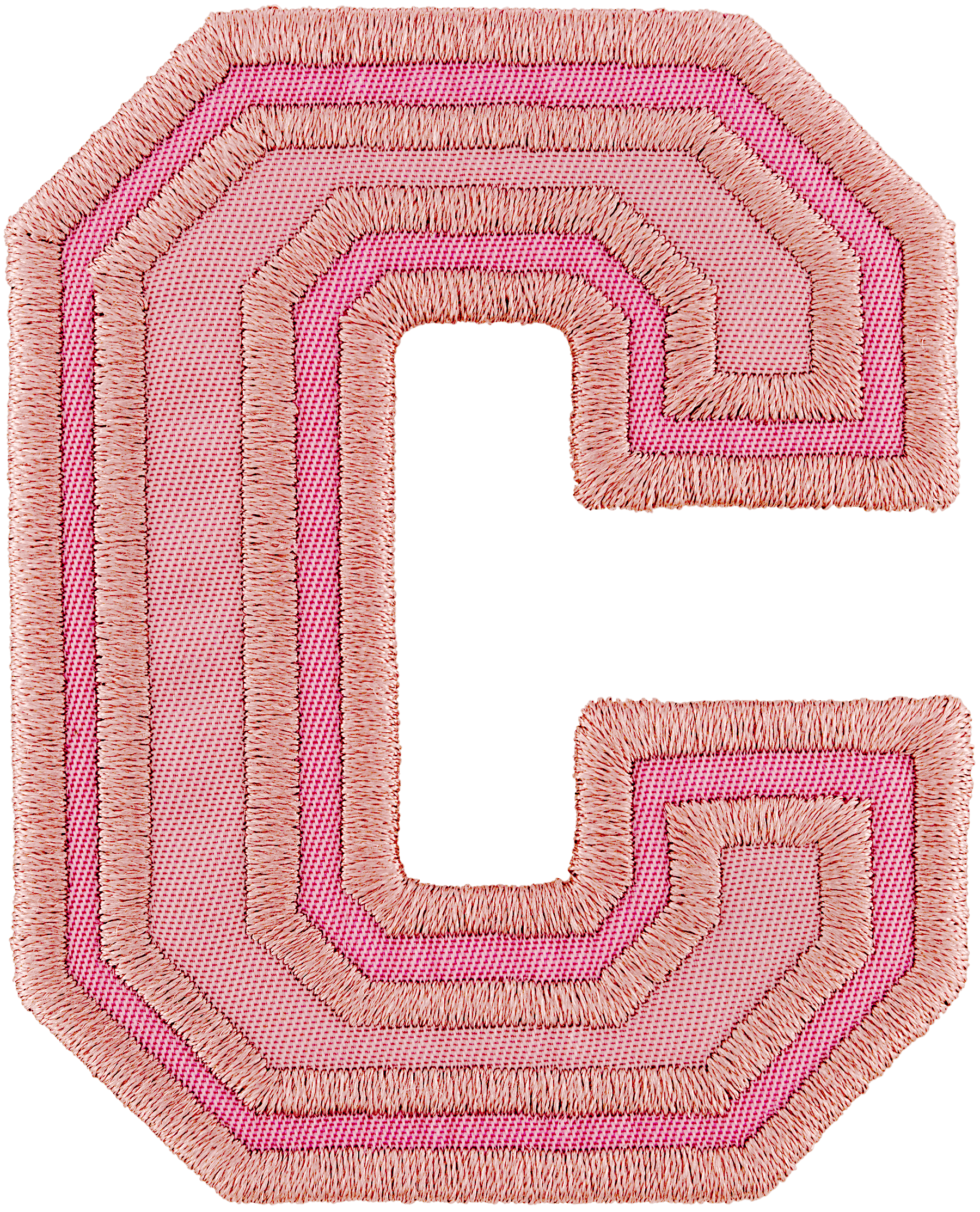 Mauve Varsity Nylon Letter Patch