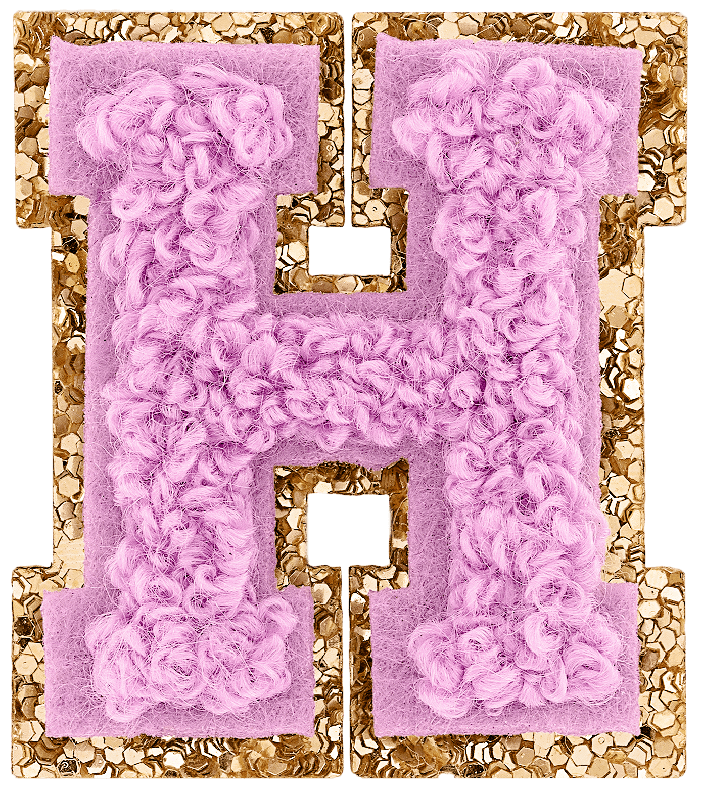 Grape Mini Glitter Varsity Letter Patch