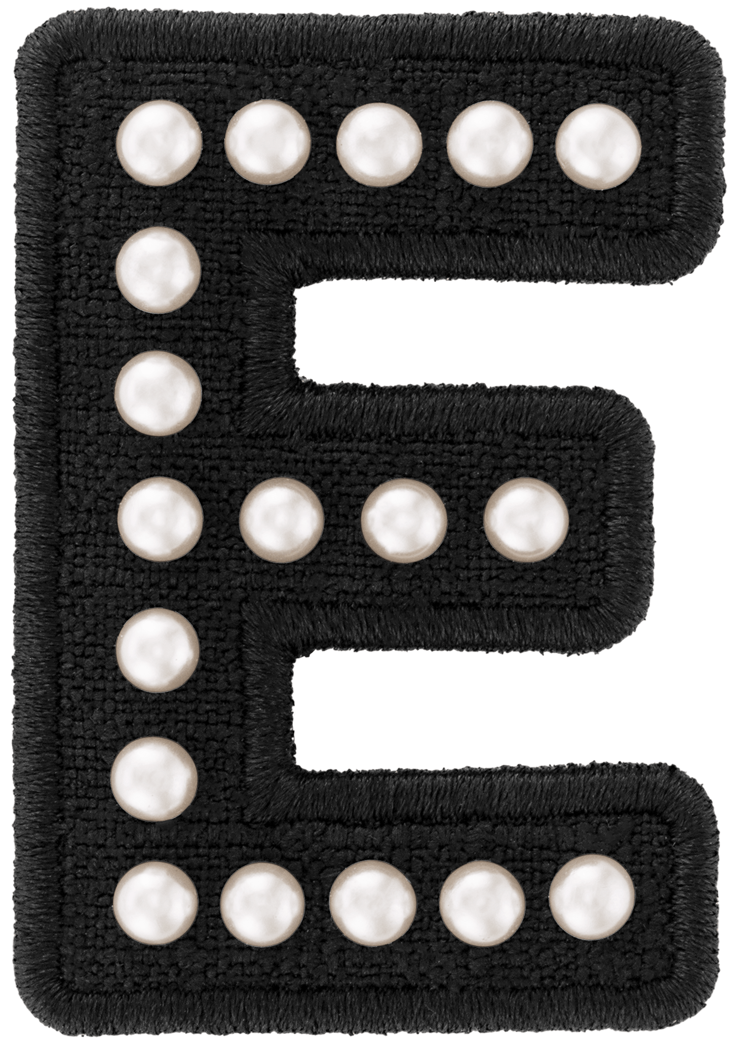 Black Pearl Letter Patch