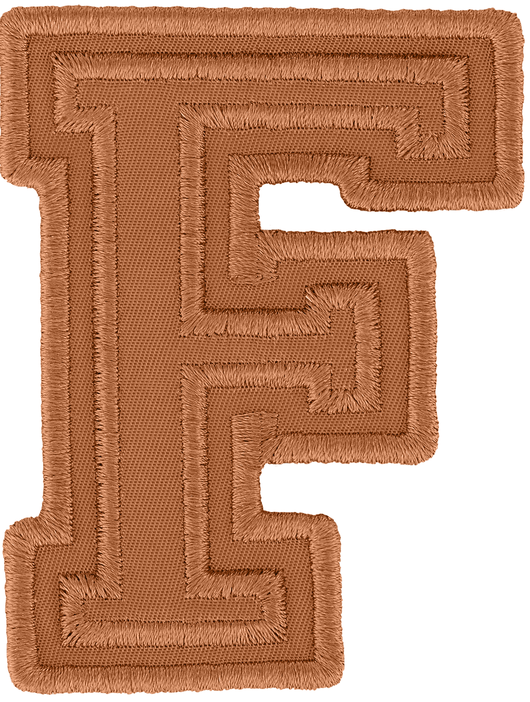 Camel Varsity Nylon Letter Patch