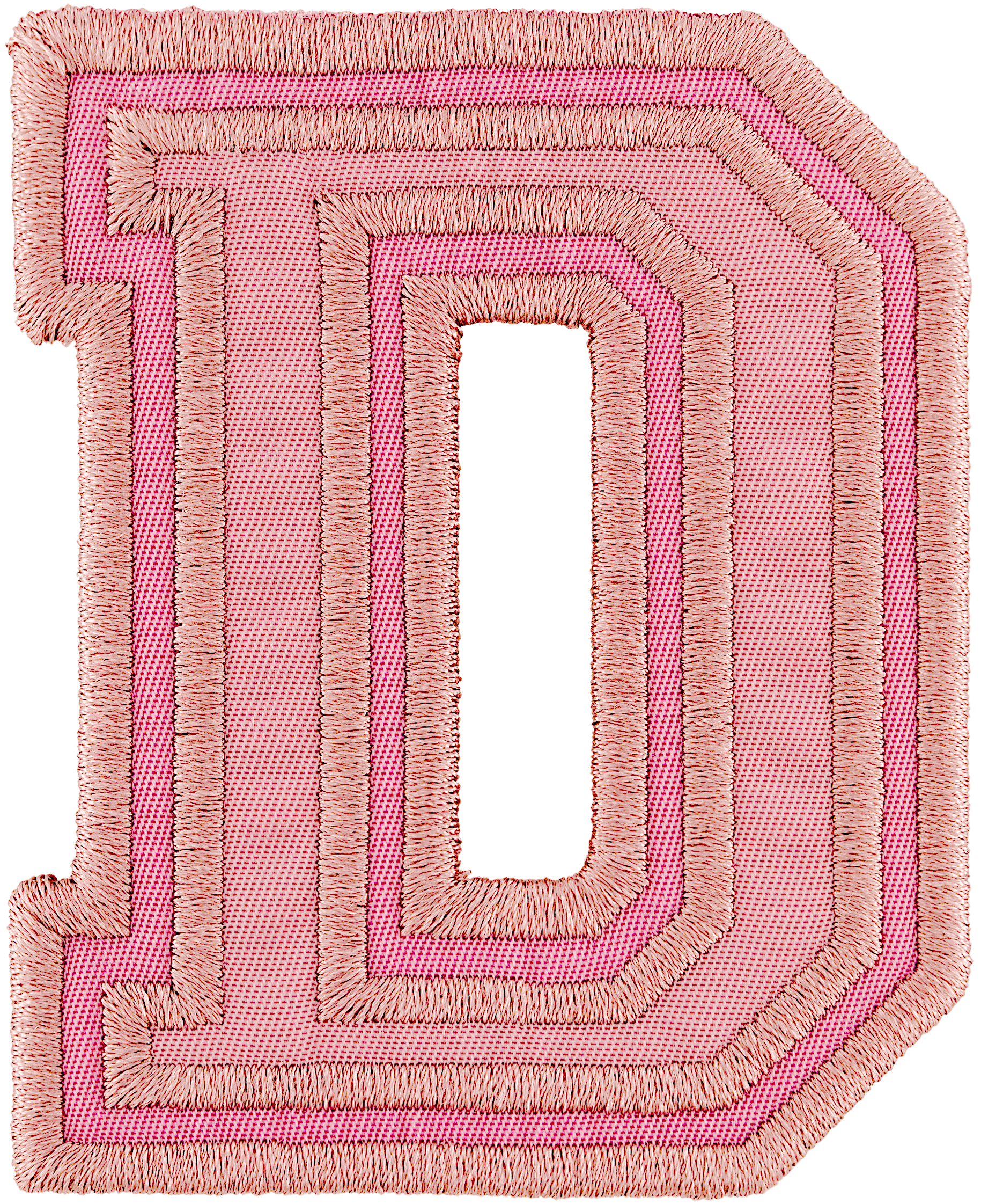 Mauve Varsity Nylon Letter Patch